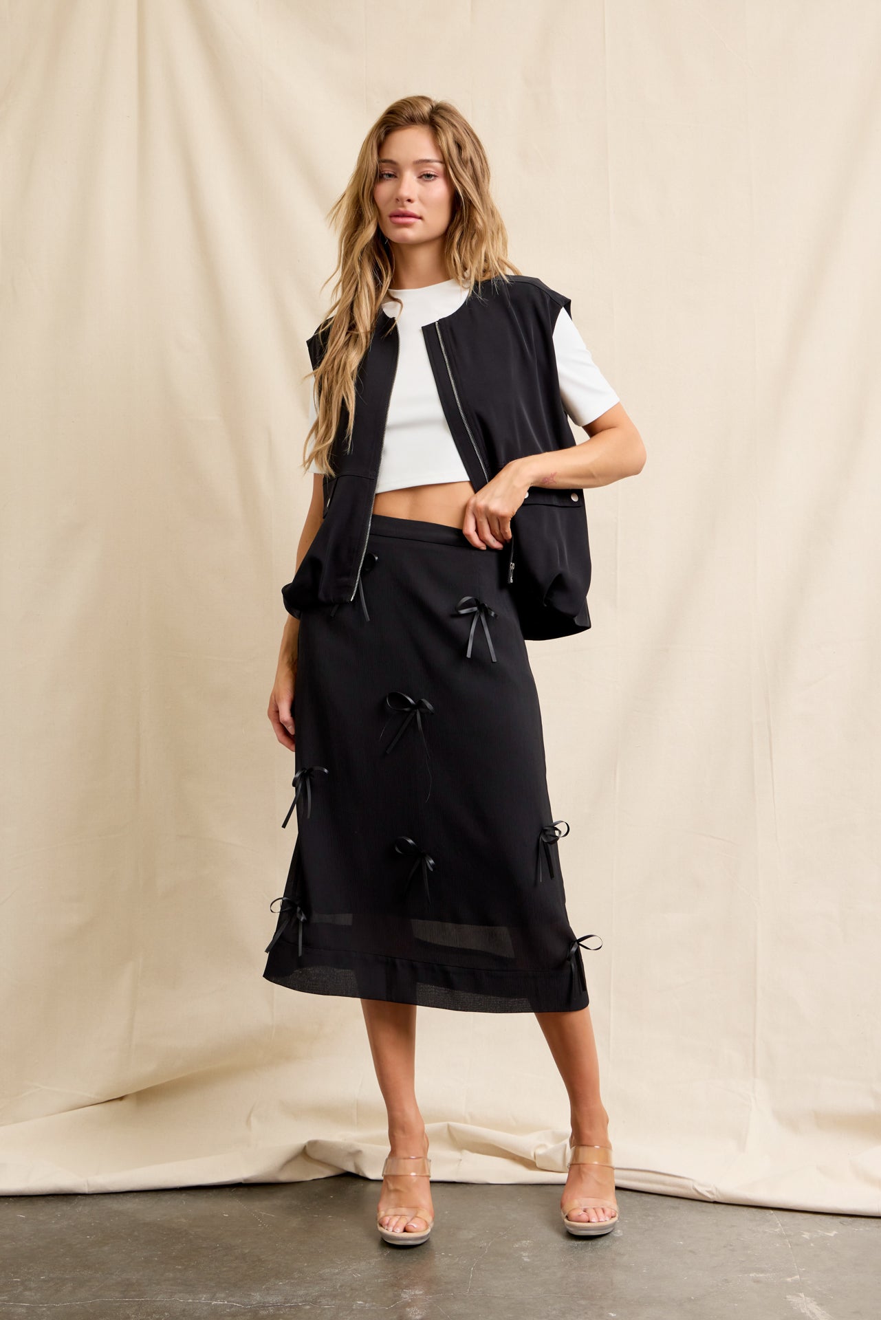 Oversized Voluminous Vest With Flap Pockets