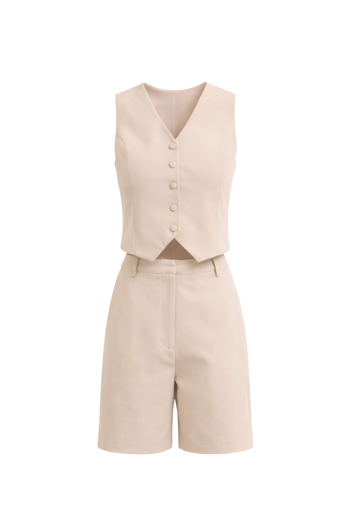 Sea Breeze Weave Vest & Long Shorts Set