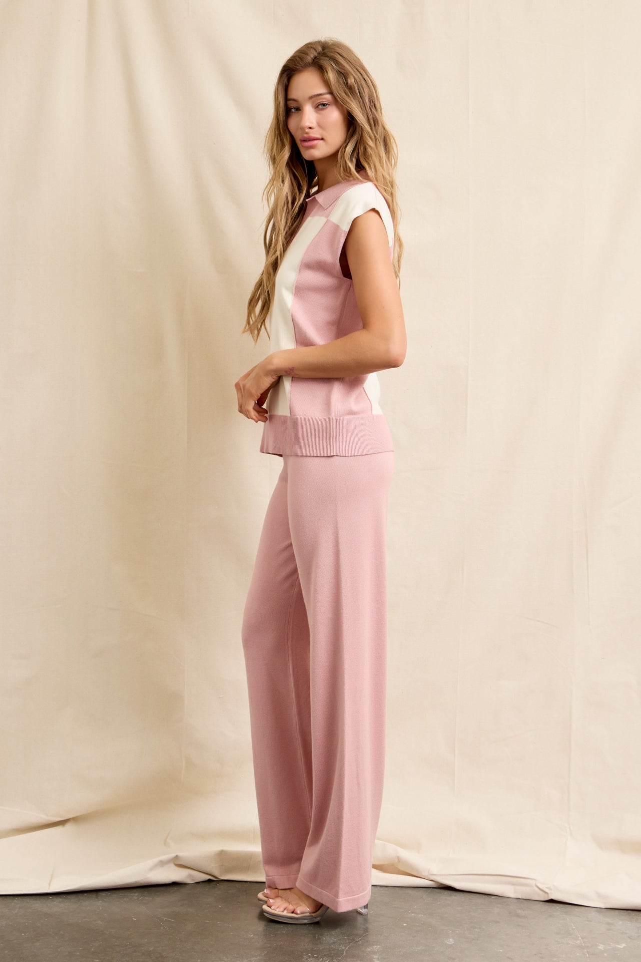 Luna Colorblock Knit & Pants Set