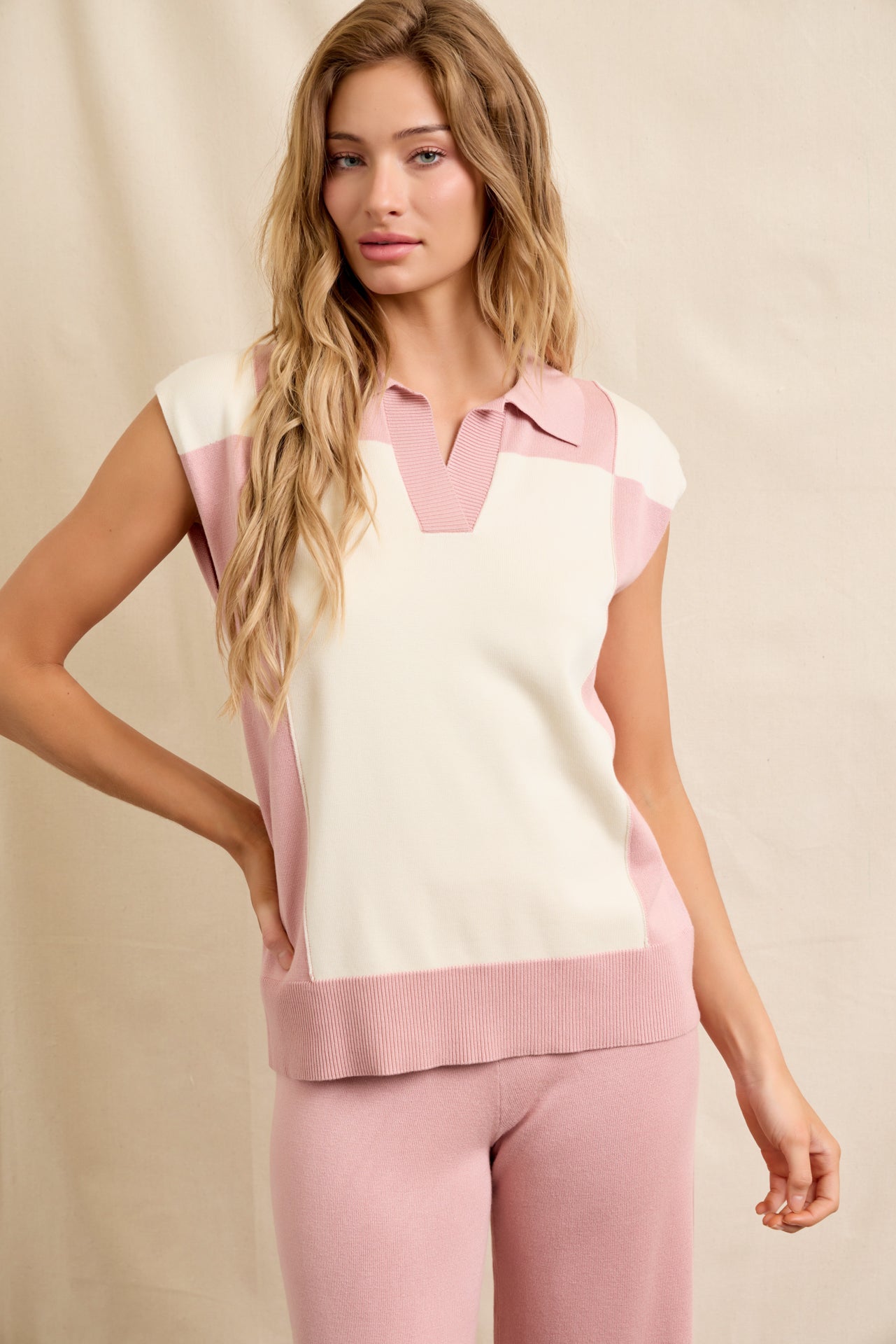 Luna Colorblock Knit & Pants Set