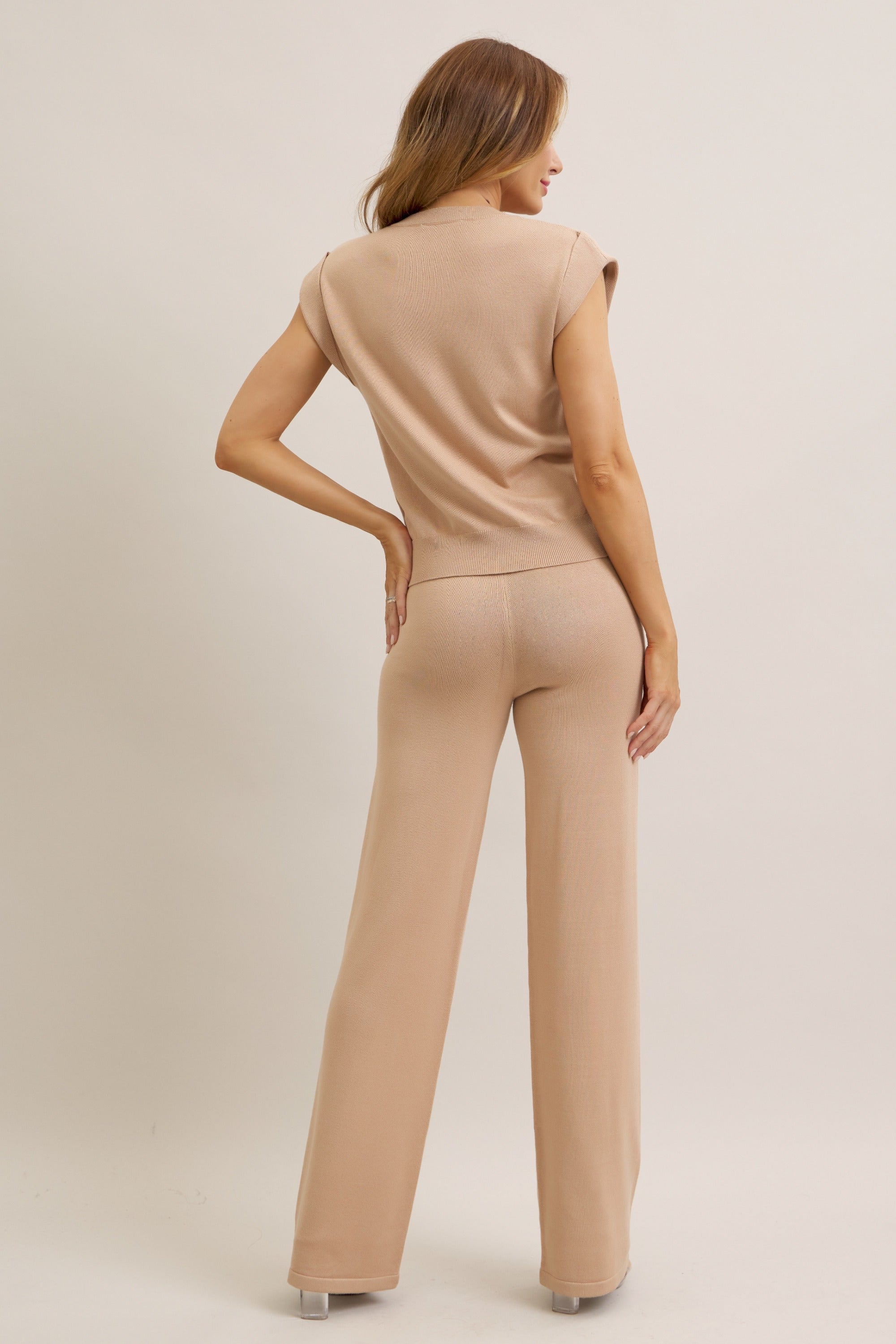 Juliette Sleeveless Button Down Top & Pants Set