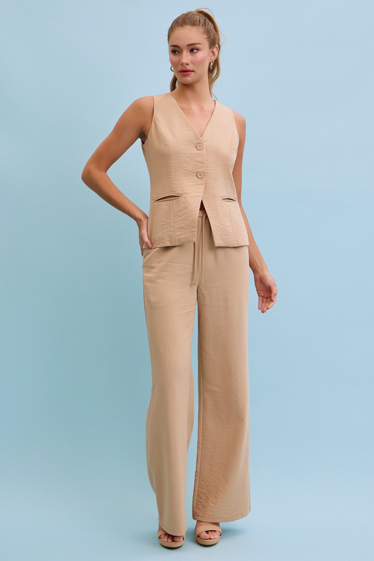Breezy Blossom Vest & Pants Set