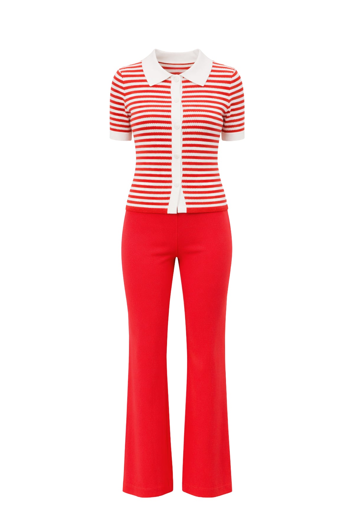 Xandra Ribbed Knit Top & Pants Set