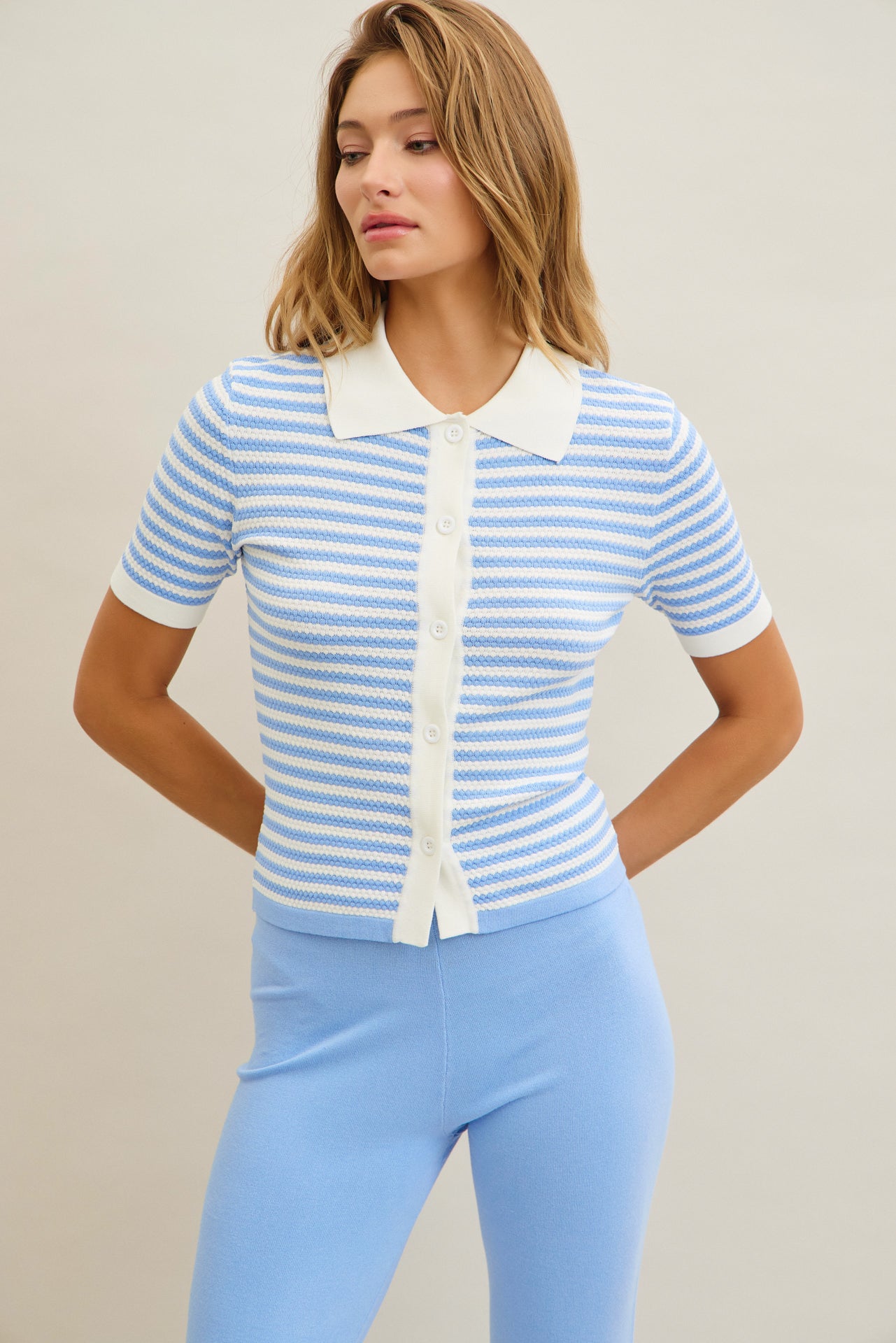 Xandra Ribbed Knit Top & Pants Set