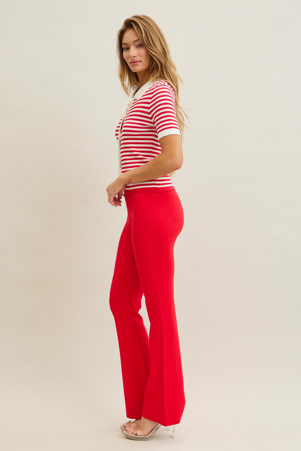 Xandra Ribbed Knit Top & Pants Set
