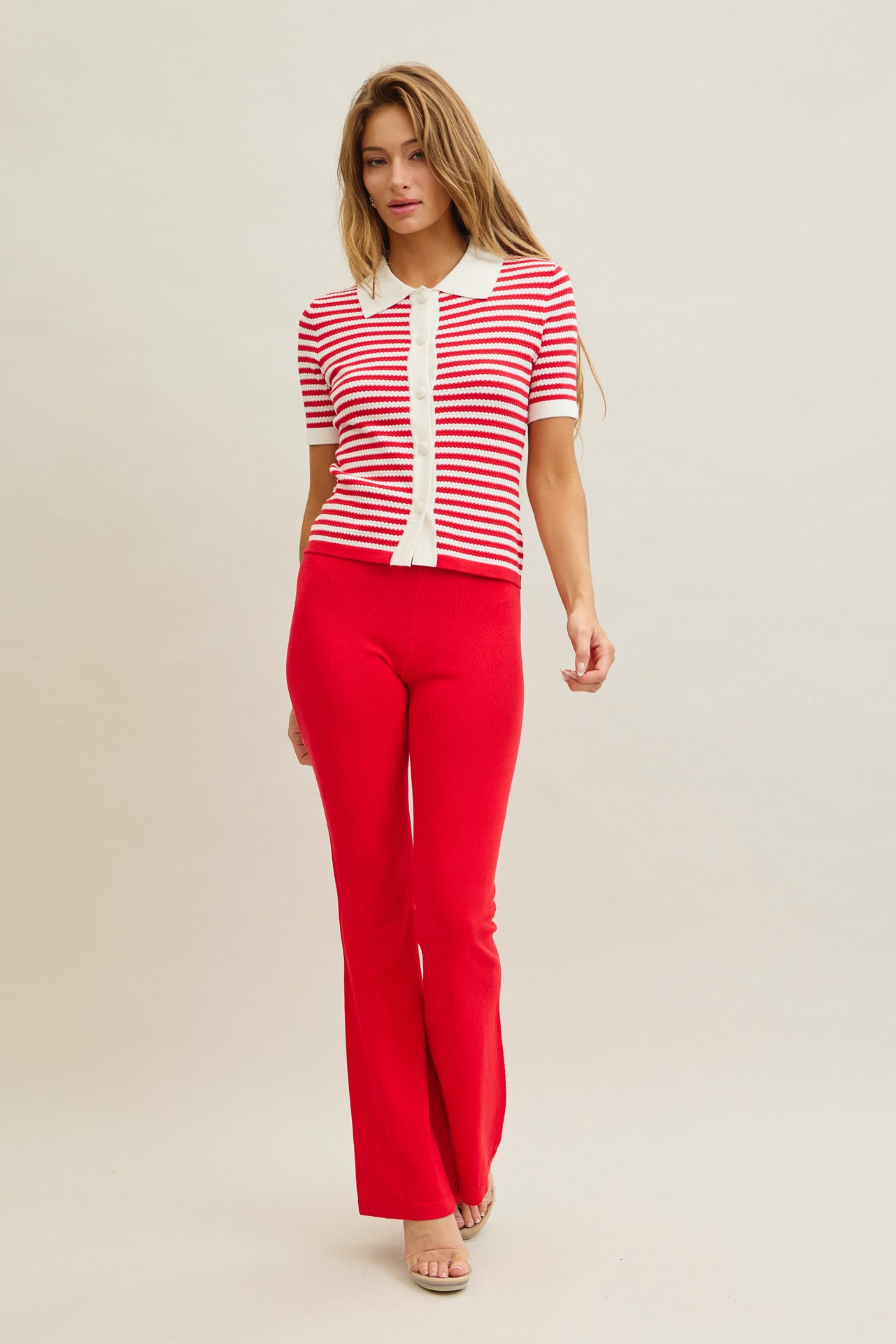 Xandra Ribbed Knit Top & Pants Set