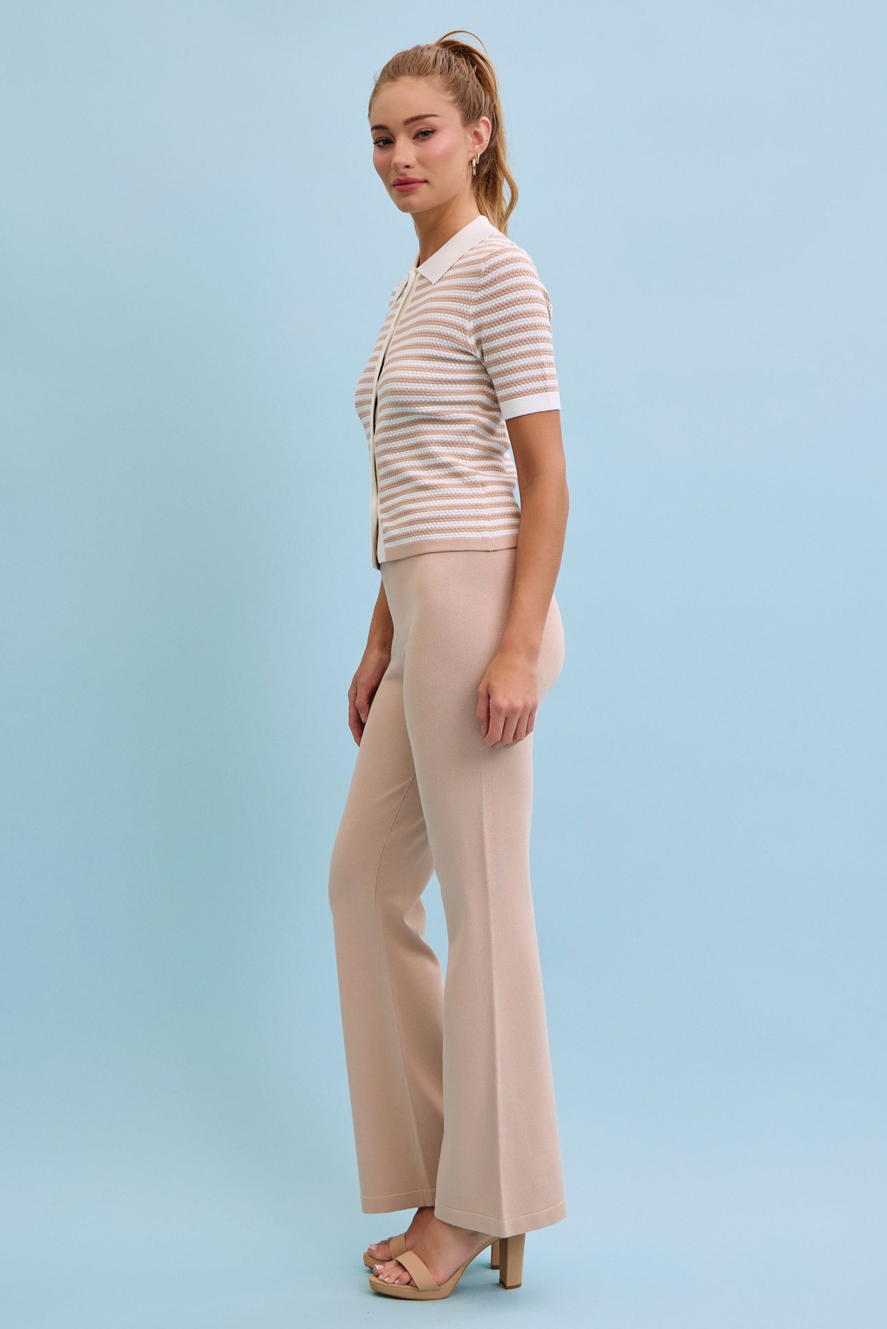 Xandra Ribbed Knit Top & Pants Set