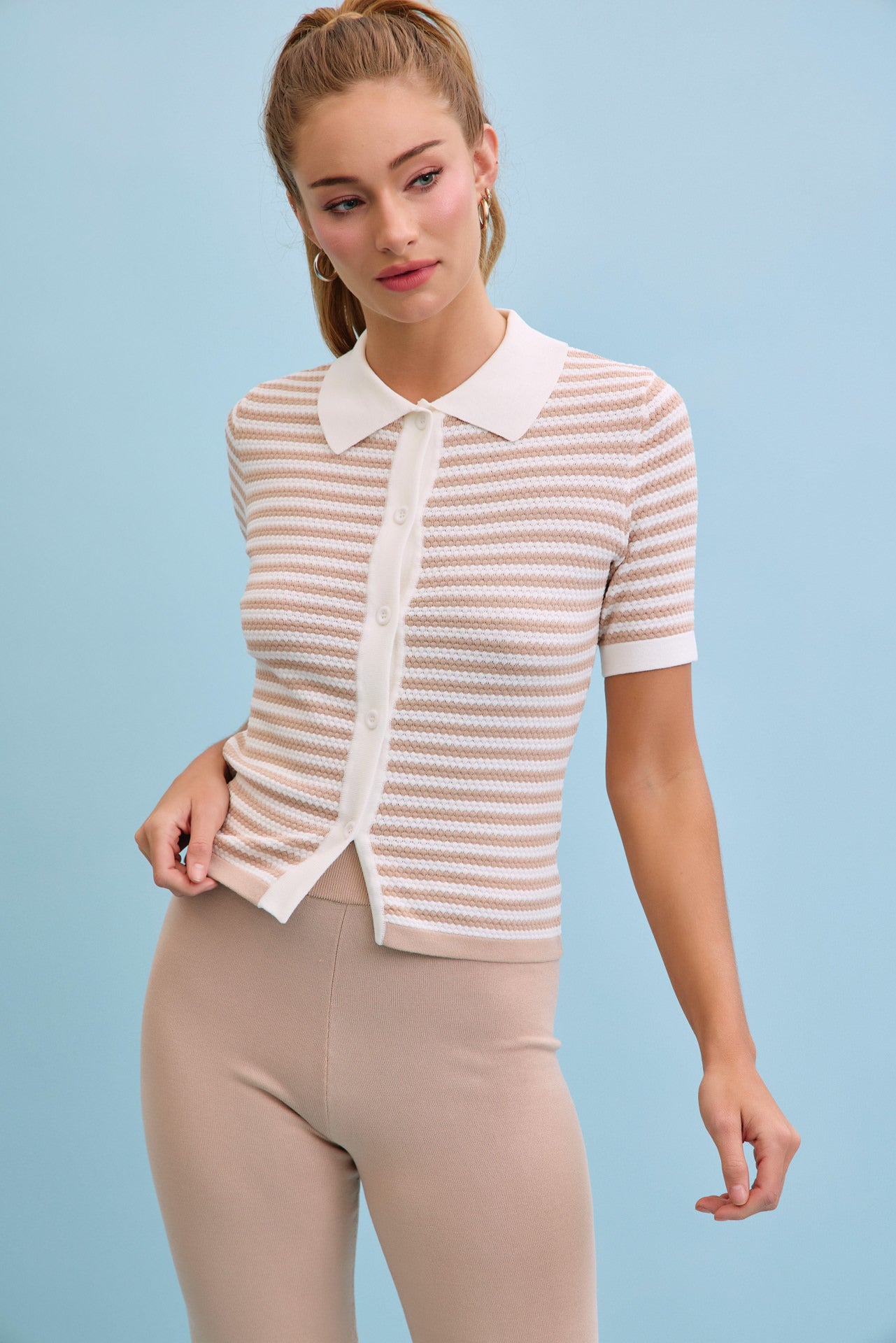 Xandra Ribbed Knit Top & Pants Set