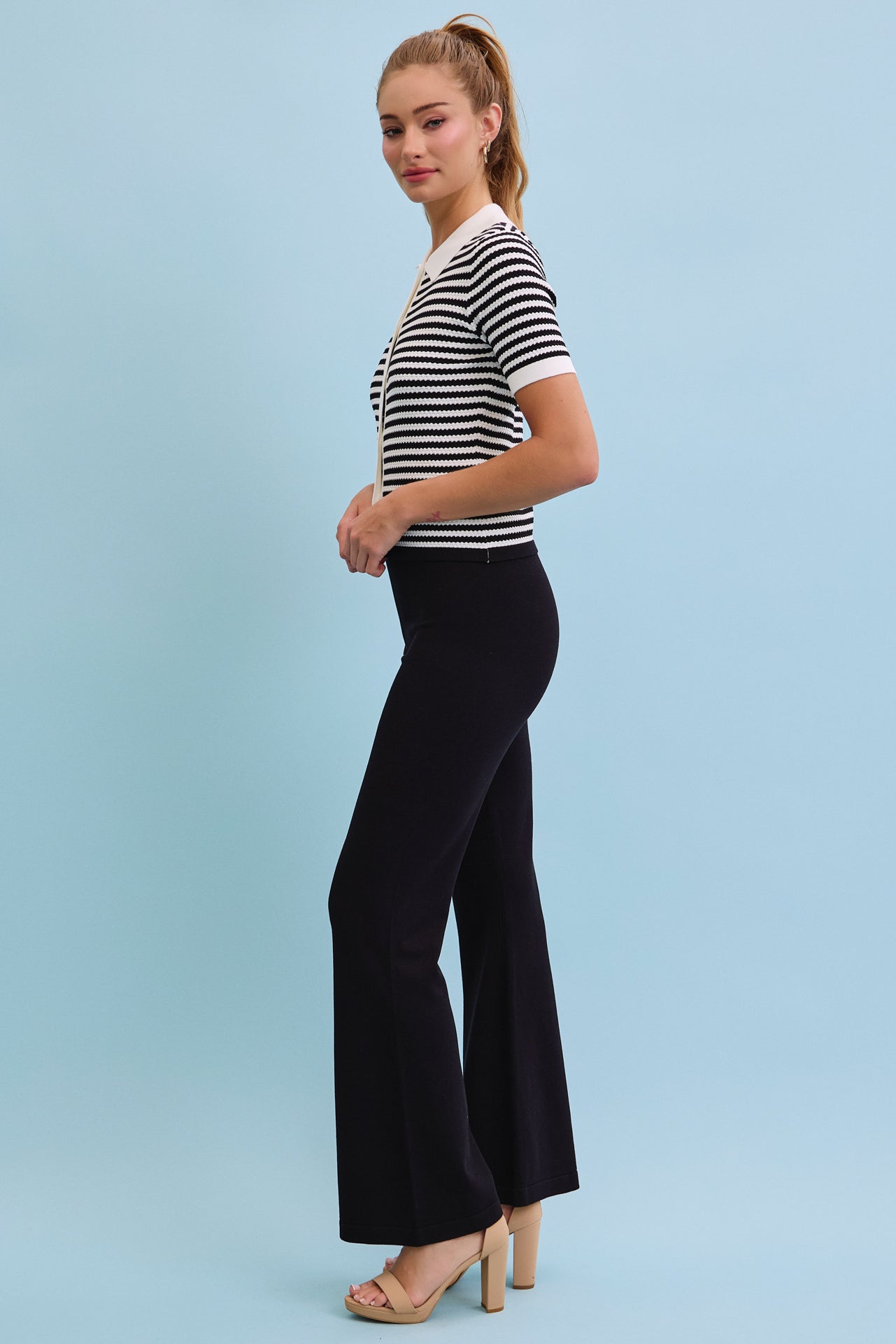 Xandra Ribbed Knit Top & Pants Set