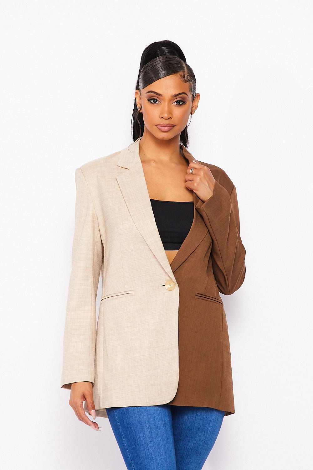 Color Block Boyfirend Blazer