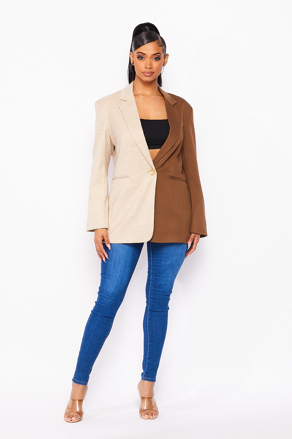 Color Block Boyfirend Blazer