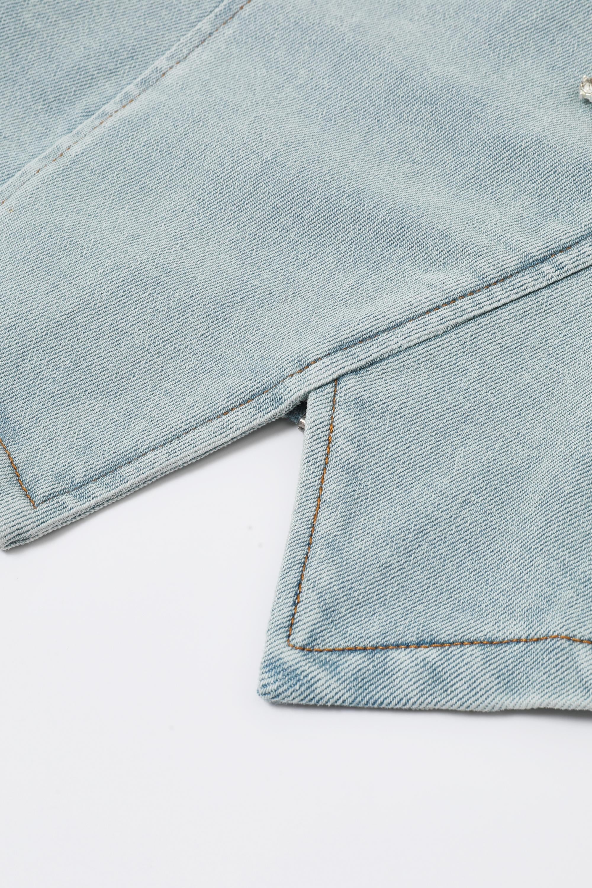 Tube Denim Pants Set