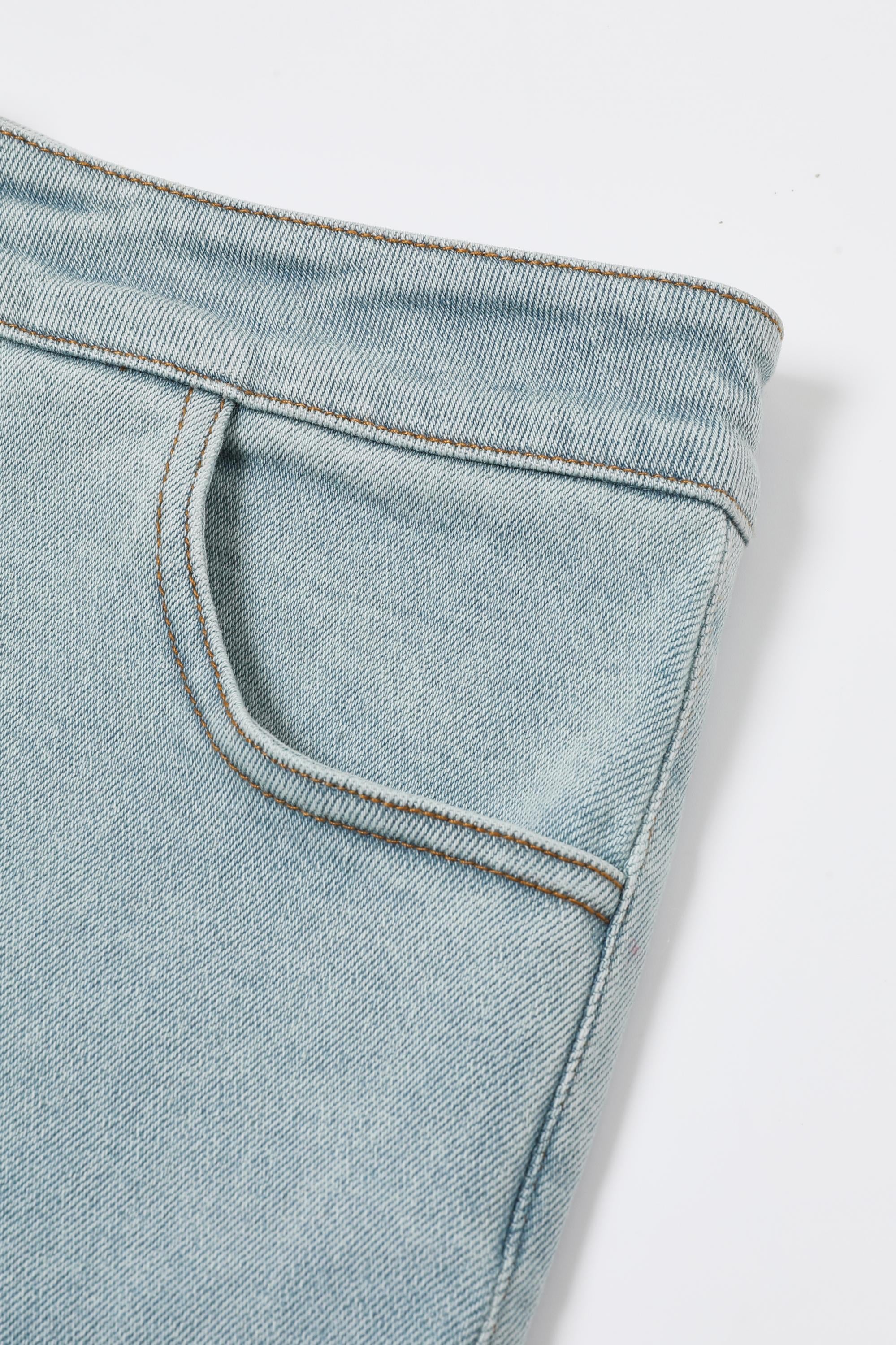 Tube Denim Pants Set