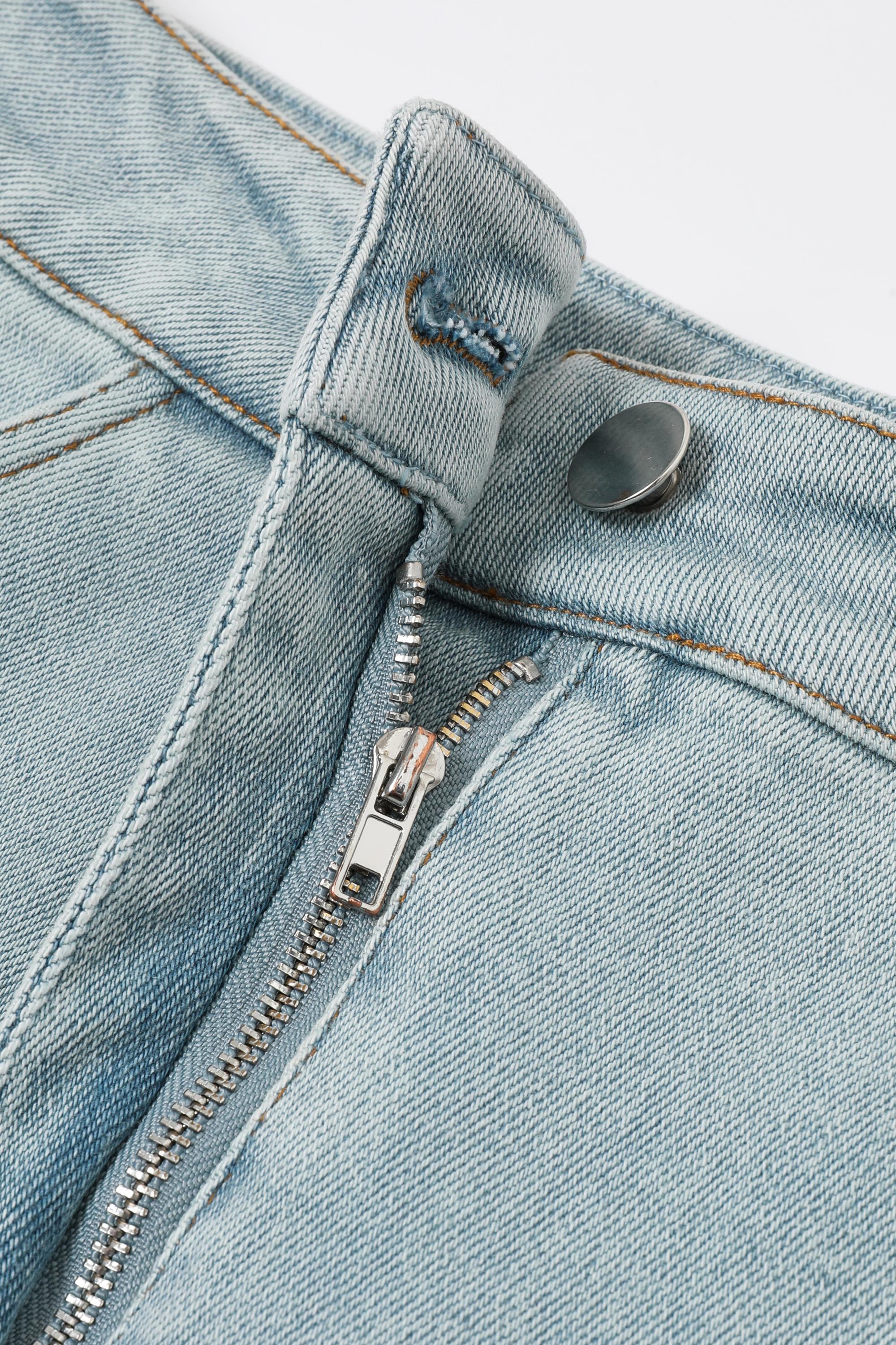 Asymmetrical Jewel Denim Set