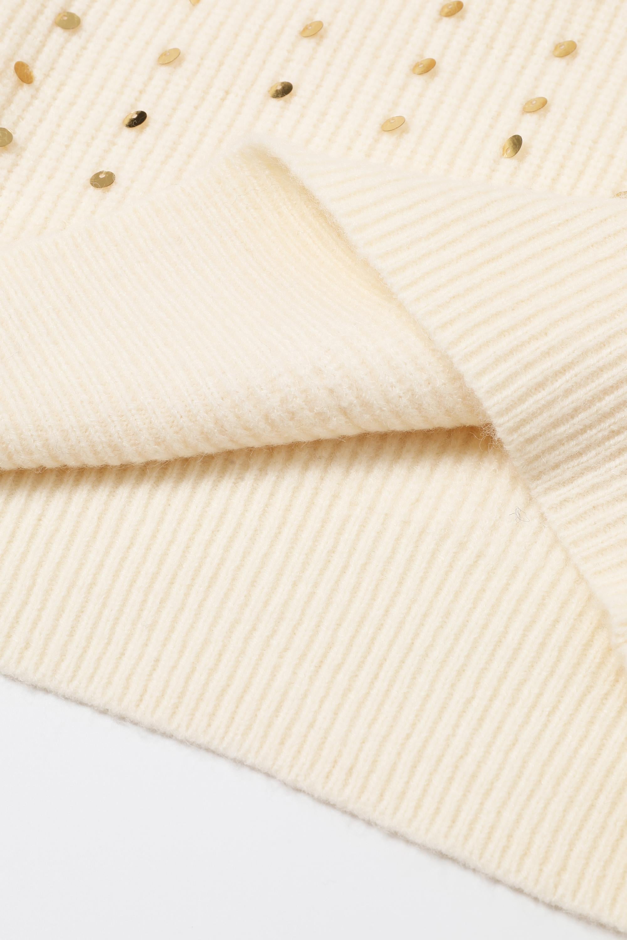 Sequins in Sweater Structured Comfort Dress