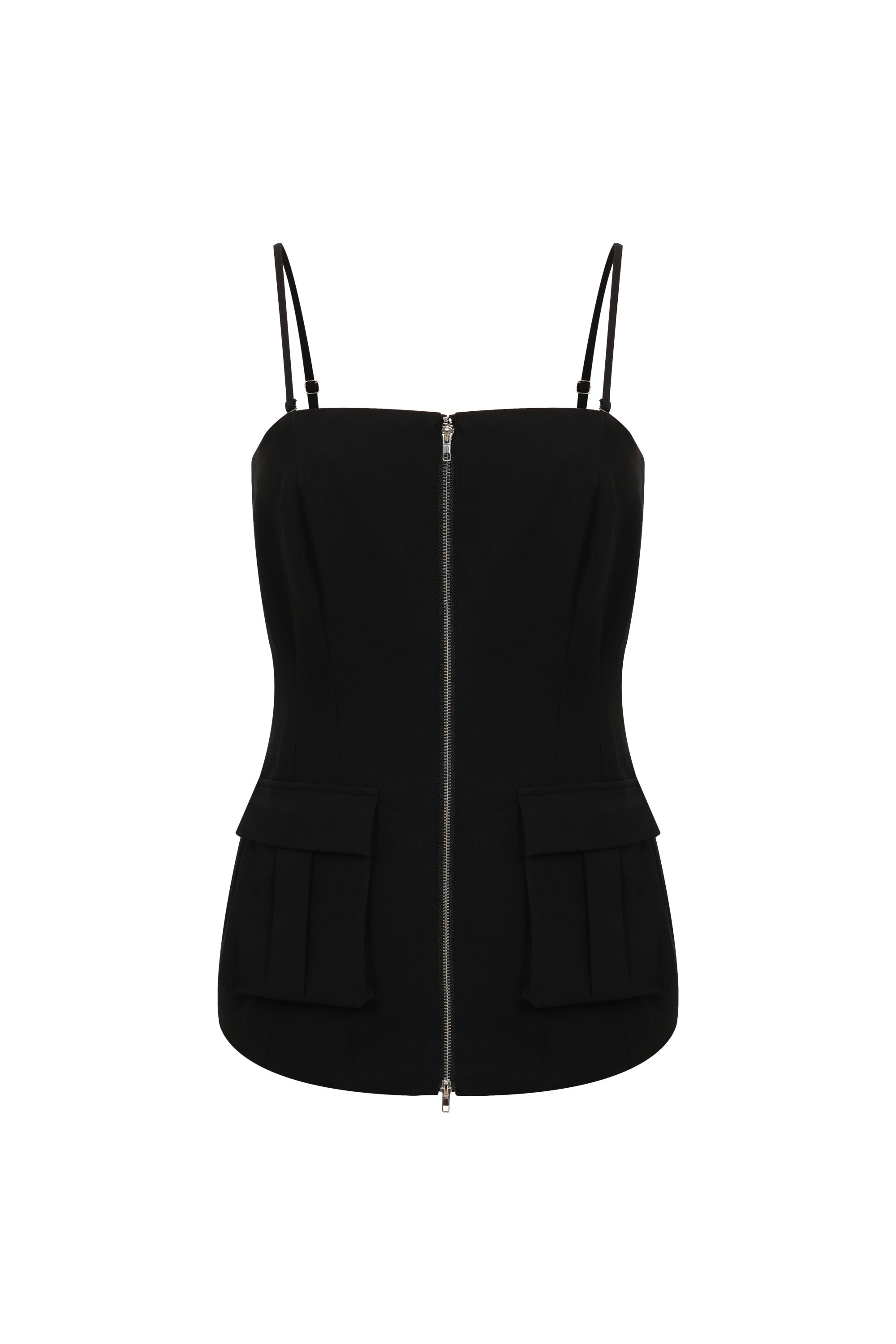 Alessia Woven Adjustable Straps With Front Pockets