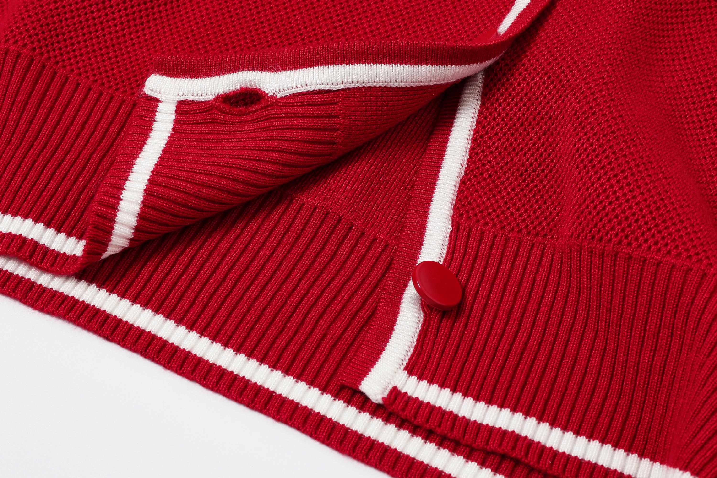 Hooded Flow Cardigan With Contrast