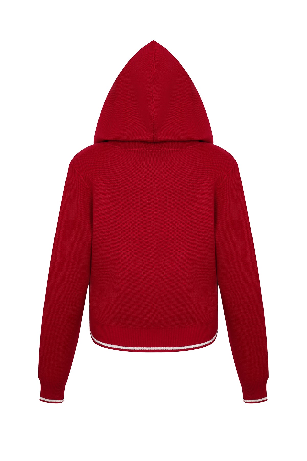 Hooded Flow Cardigan With Contrast
