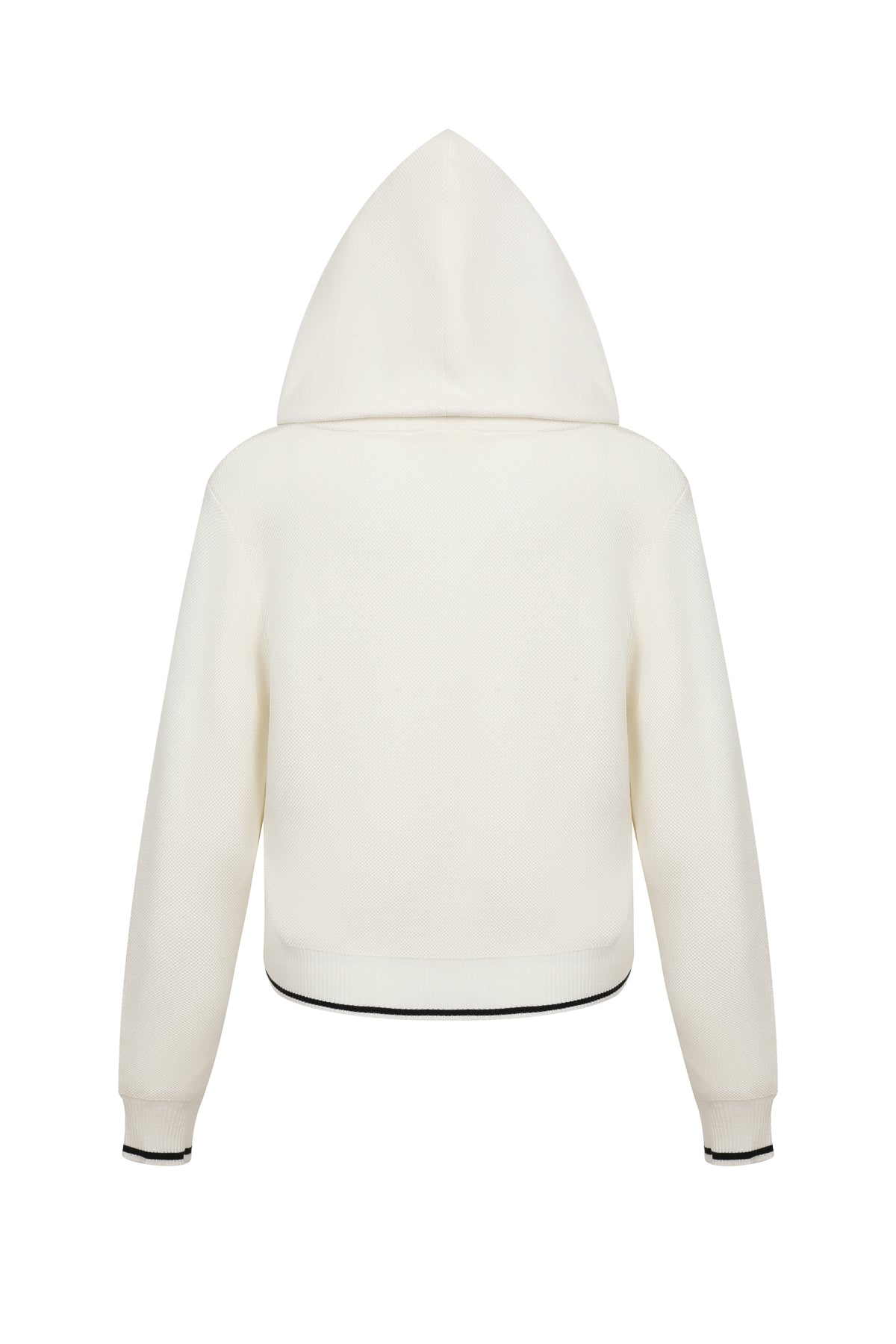 Hooded Flow Cardigan With Contrast