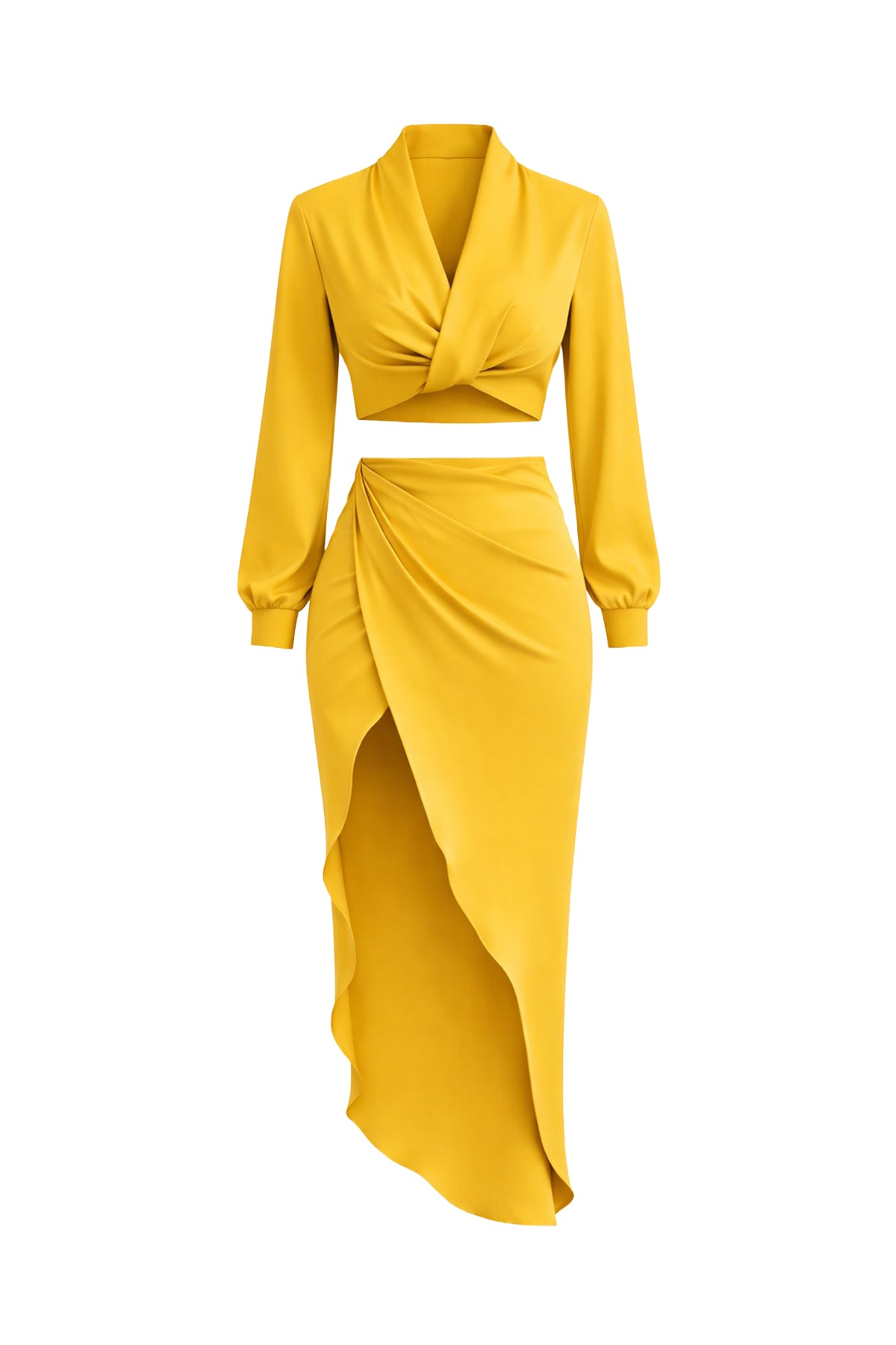 Satin Top & Skirt 2 Piece Set