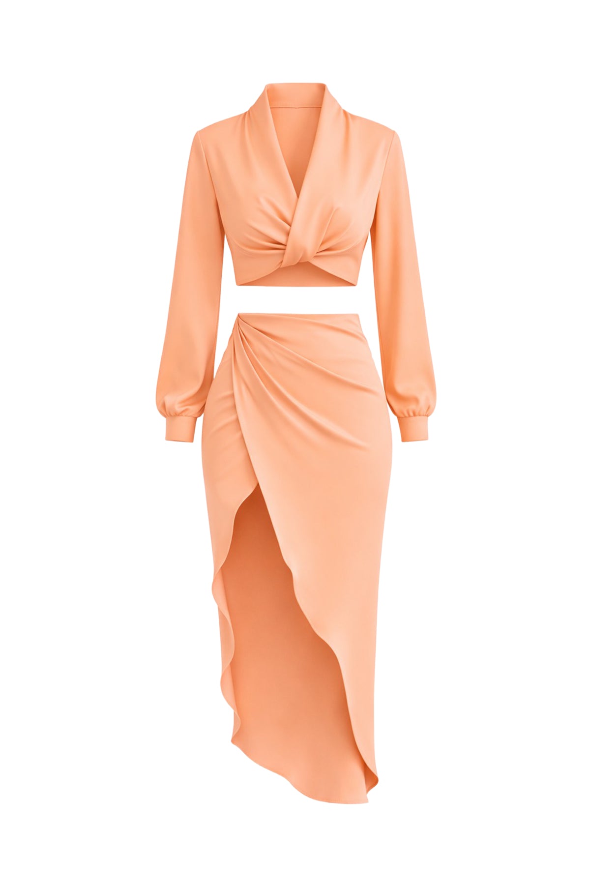 Satin Top & Skirt 2 Piece Set