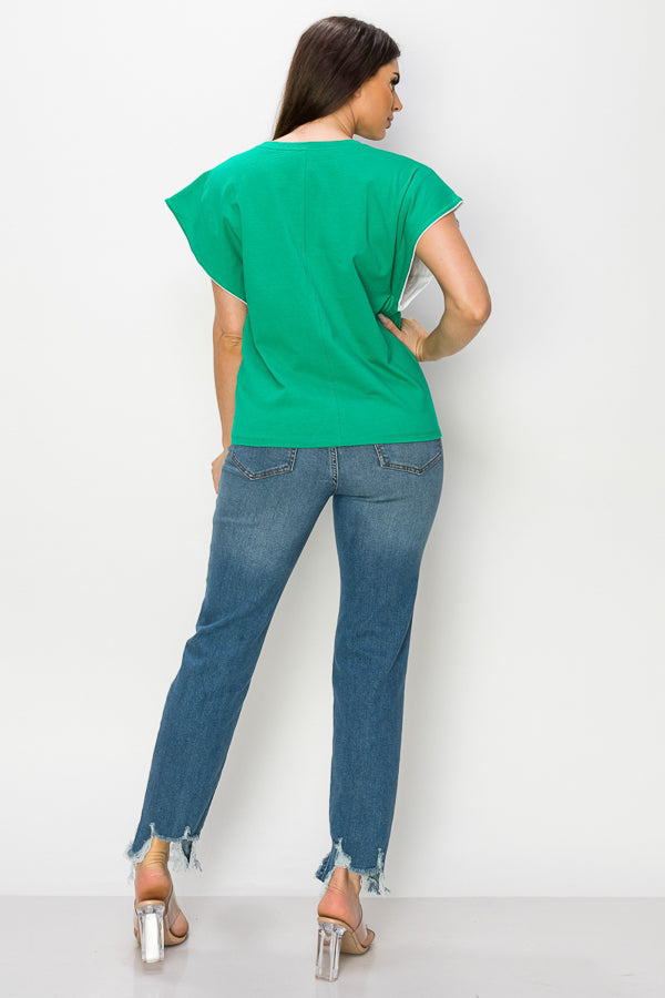 Solid Short Sleeve Top