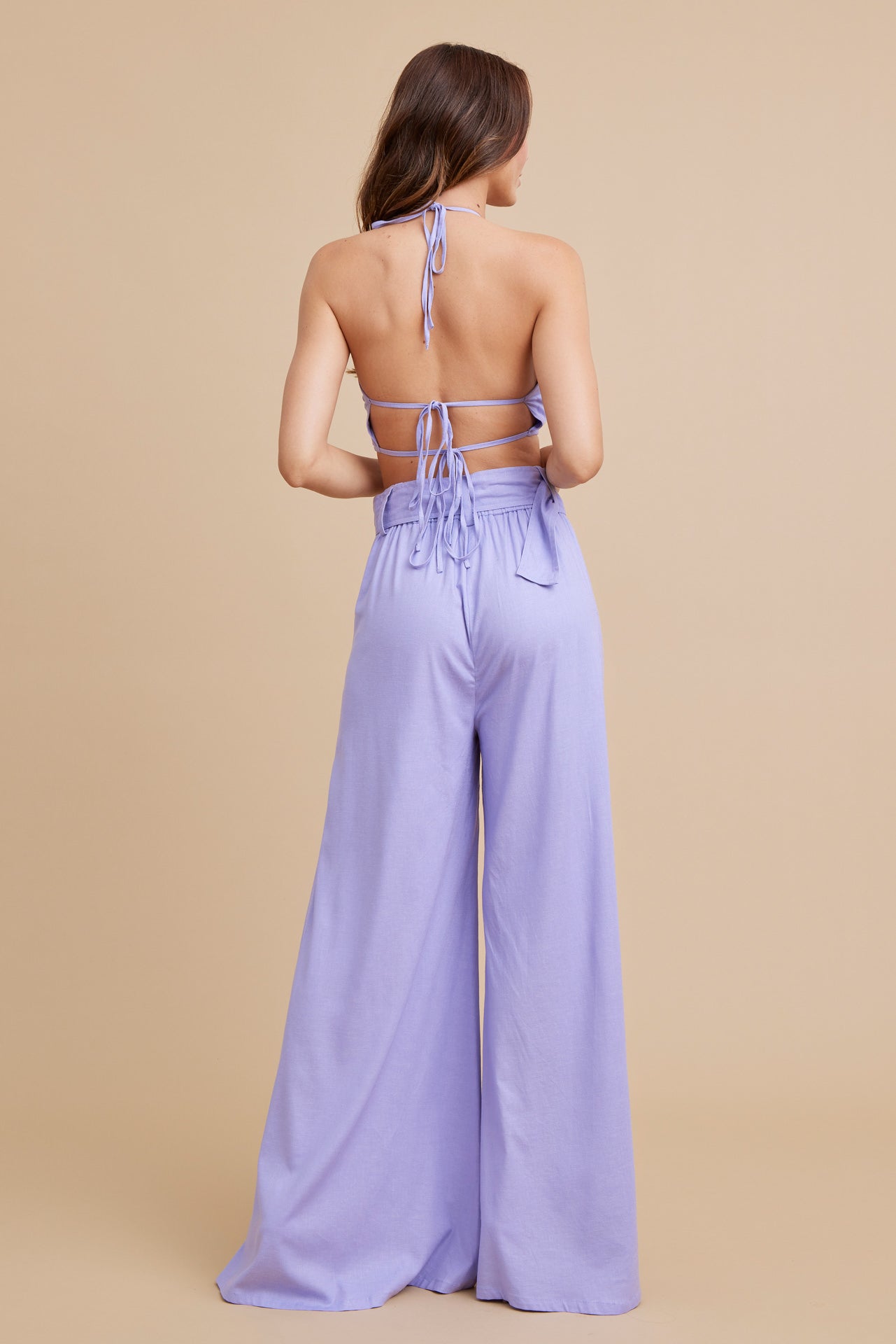Cropped Halter Top and Pants Set