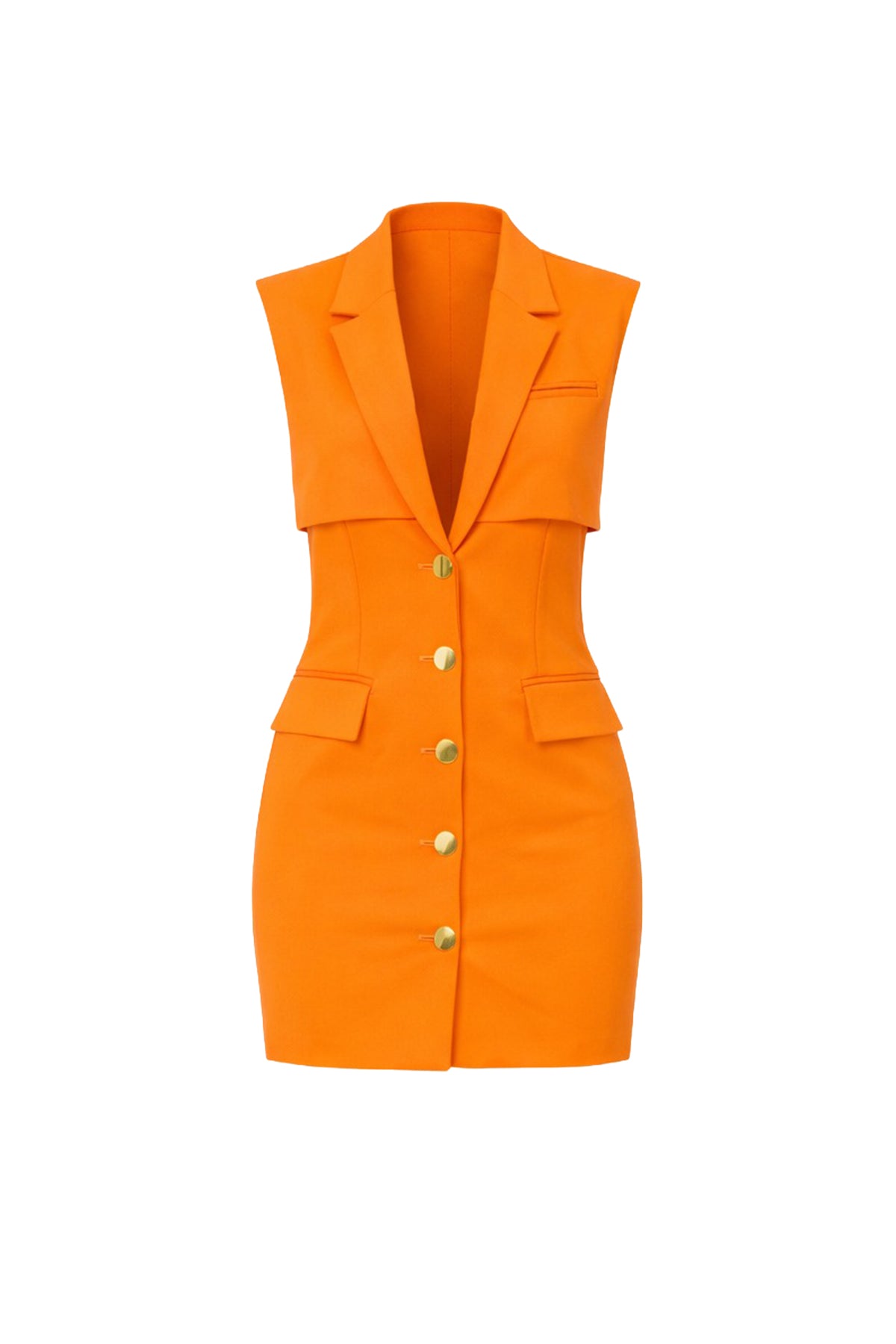 Sleeveless Corset Layer Blazer Dress