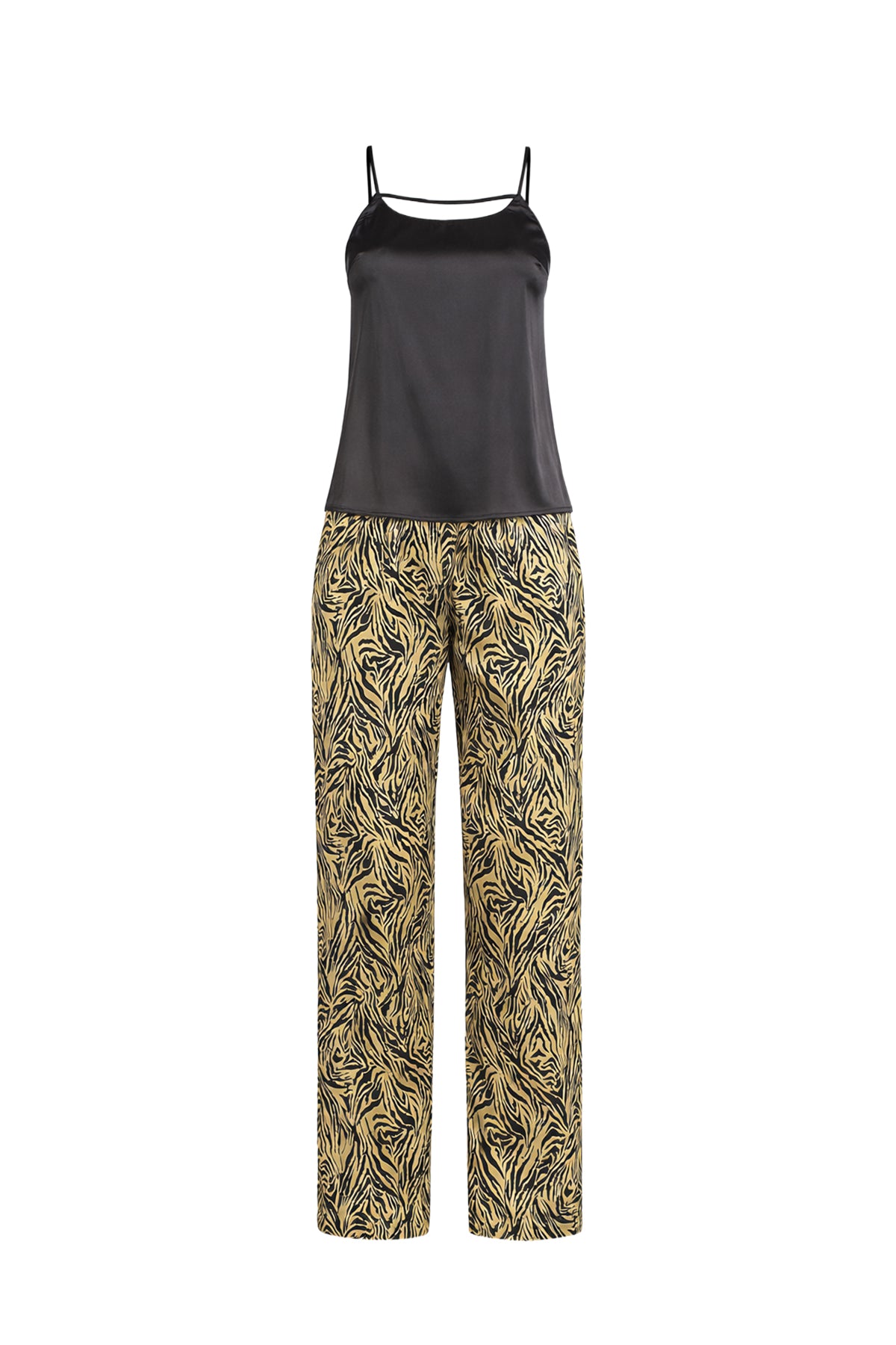 Satin Animal Top and Pants Set