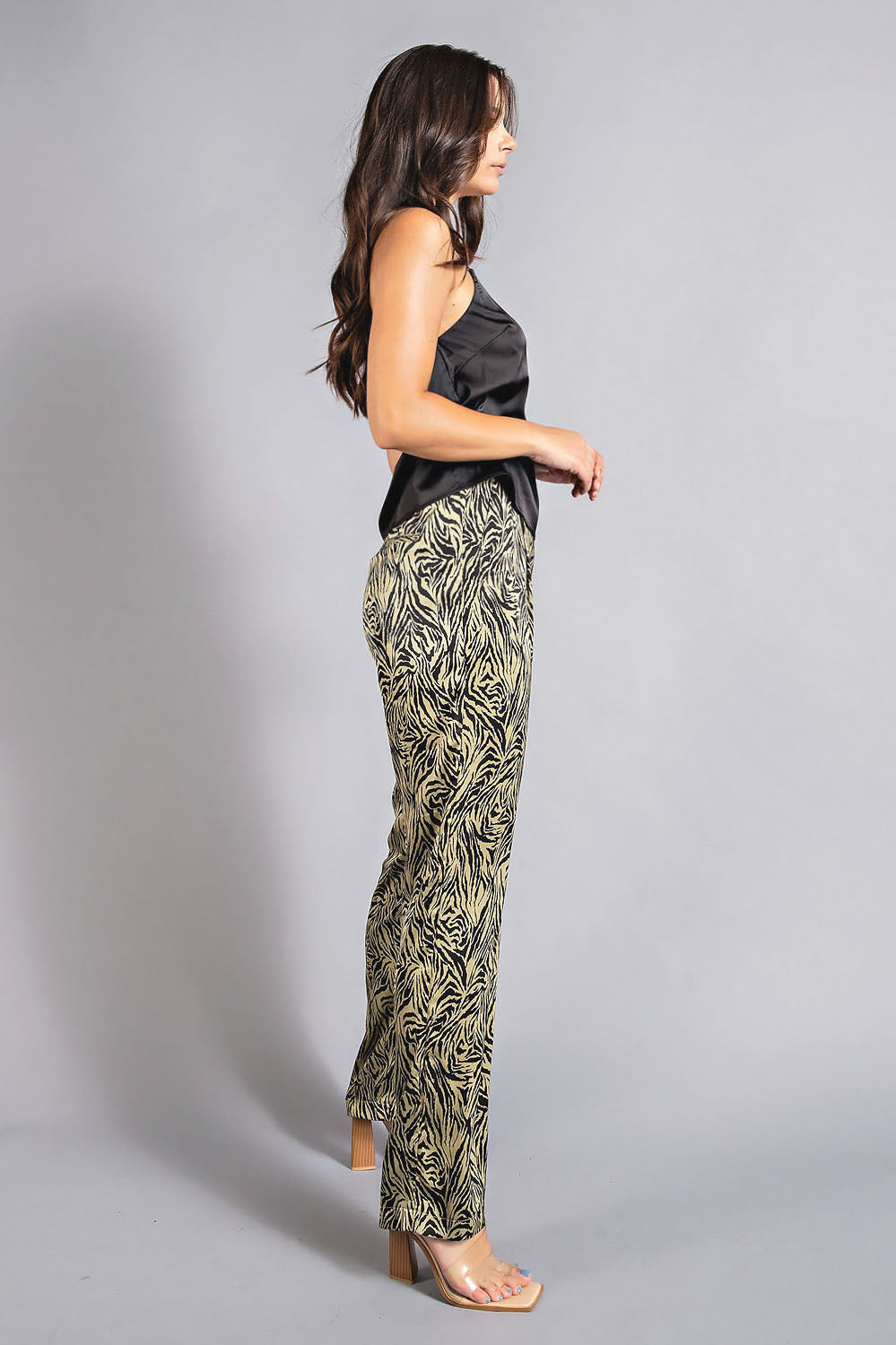 Satin Animal Top and Pants Set