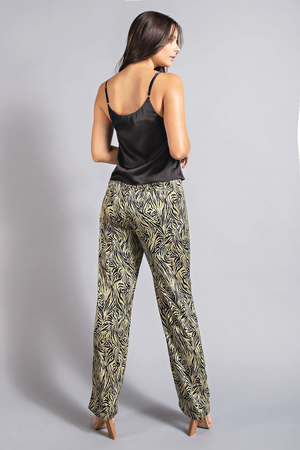 Satin Animal Top and Pants Set