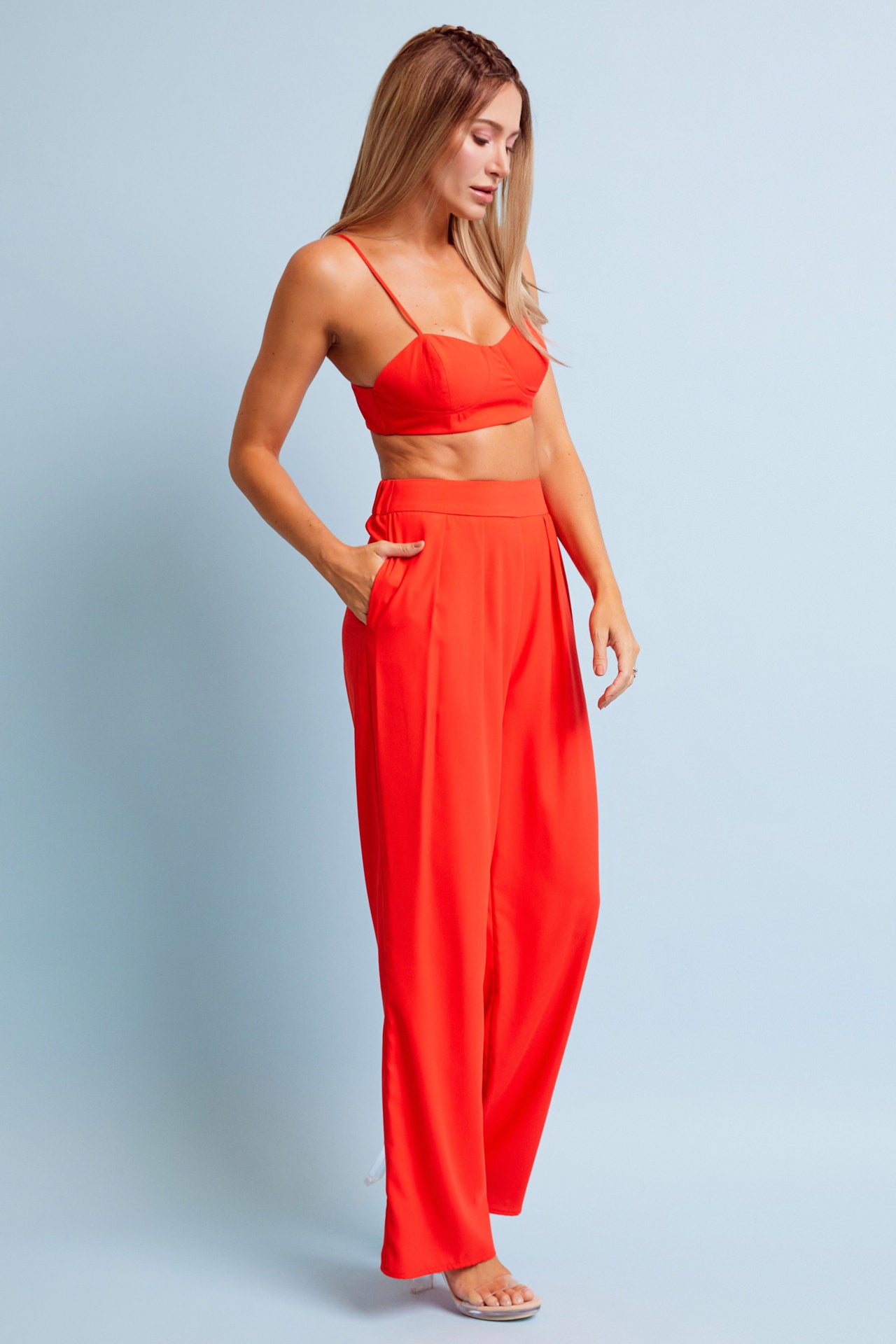 3 Piece Button Up Satin Set