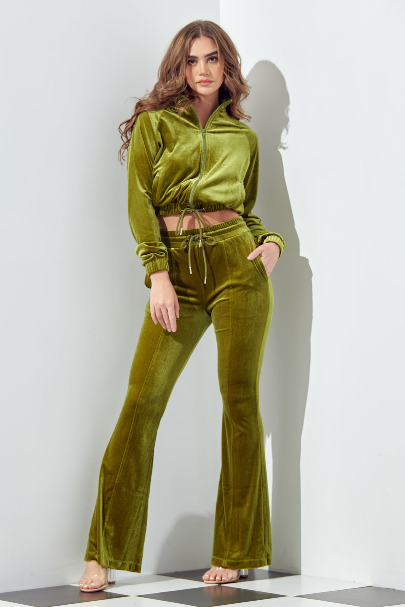 Velvet Two Piece Track Suit