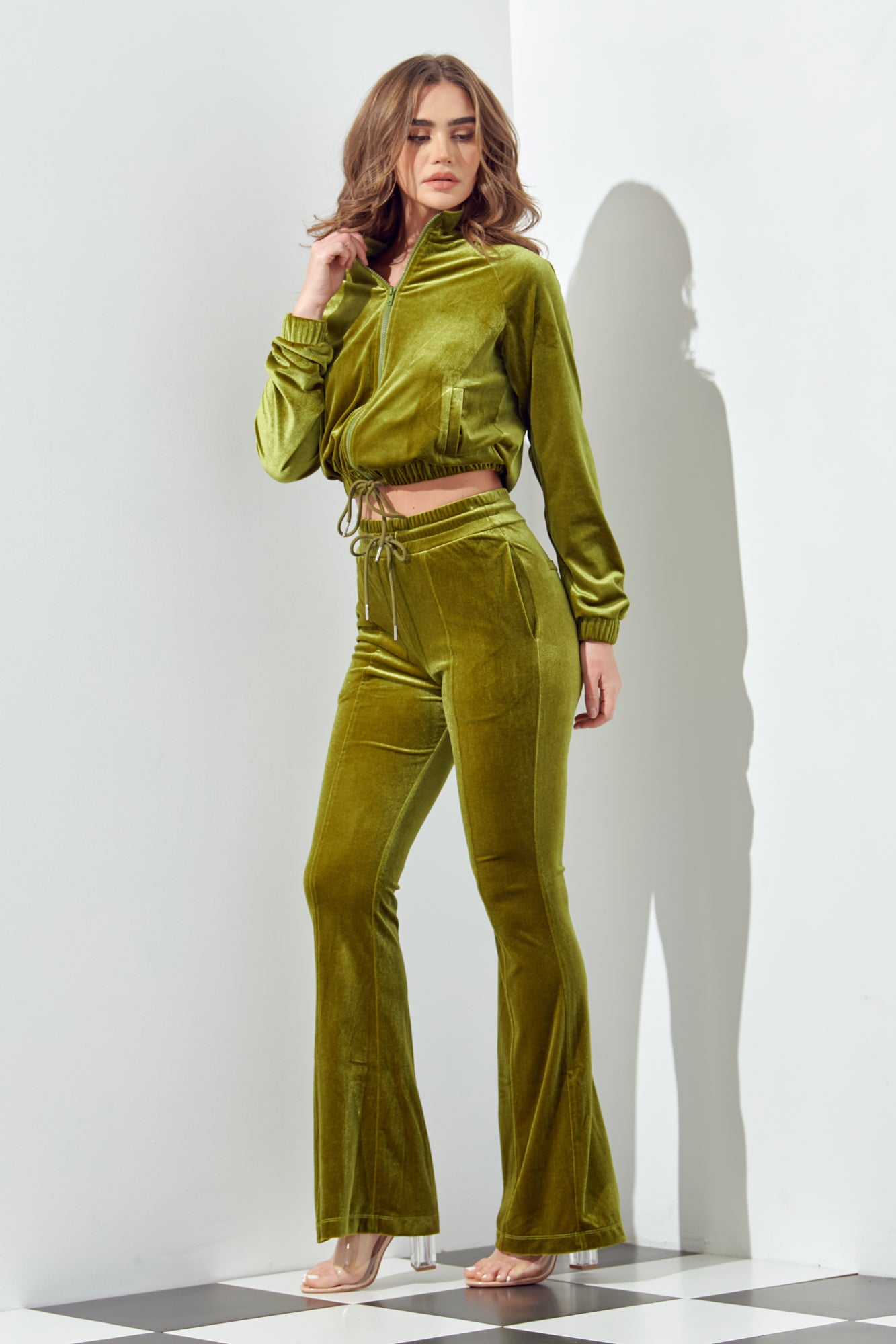 Velvet Two Piece Track Suit