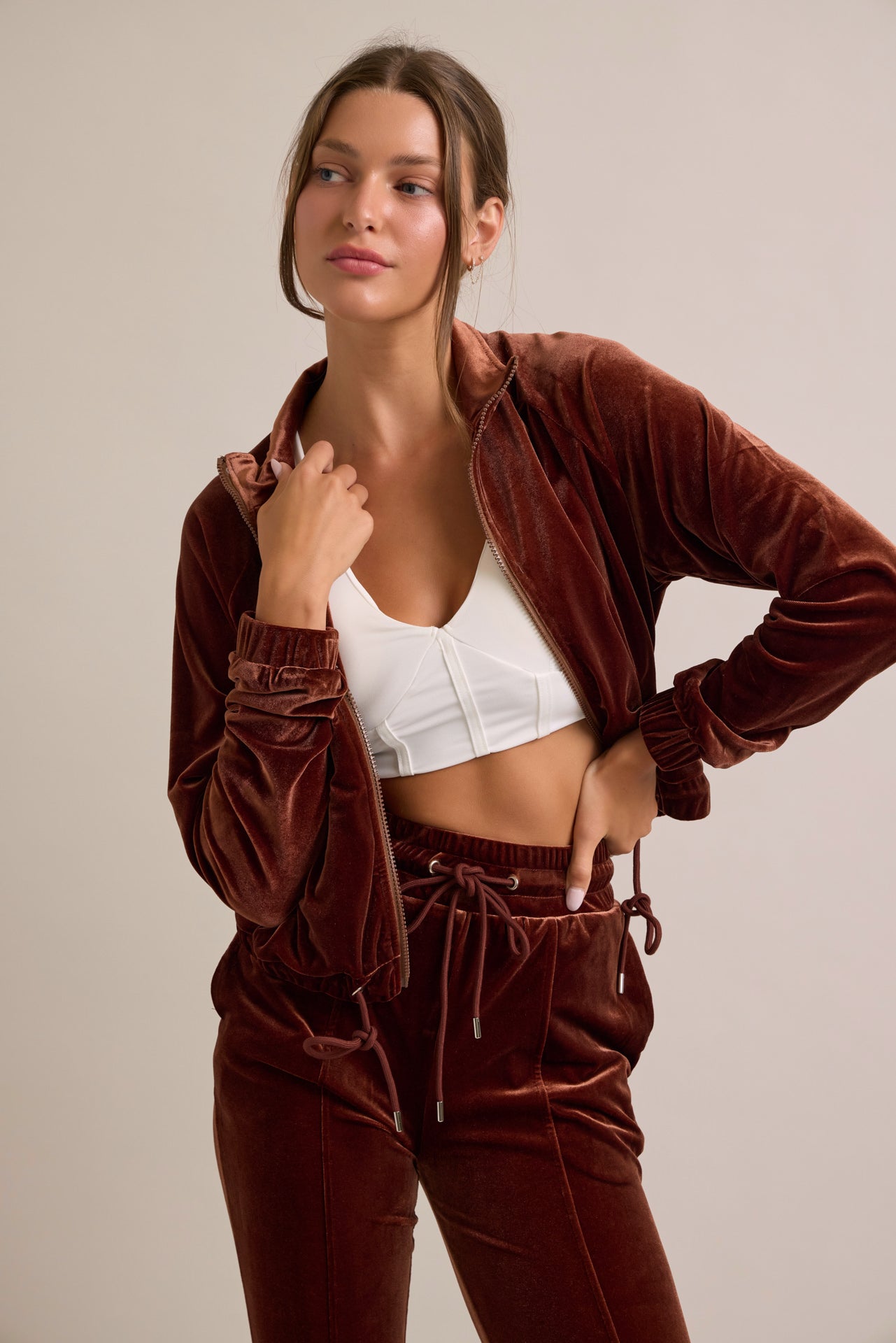 Velvet Two Piece Track Suit
