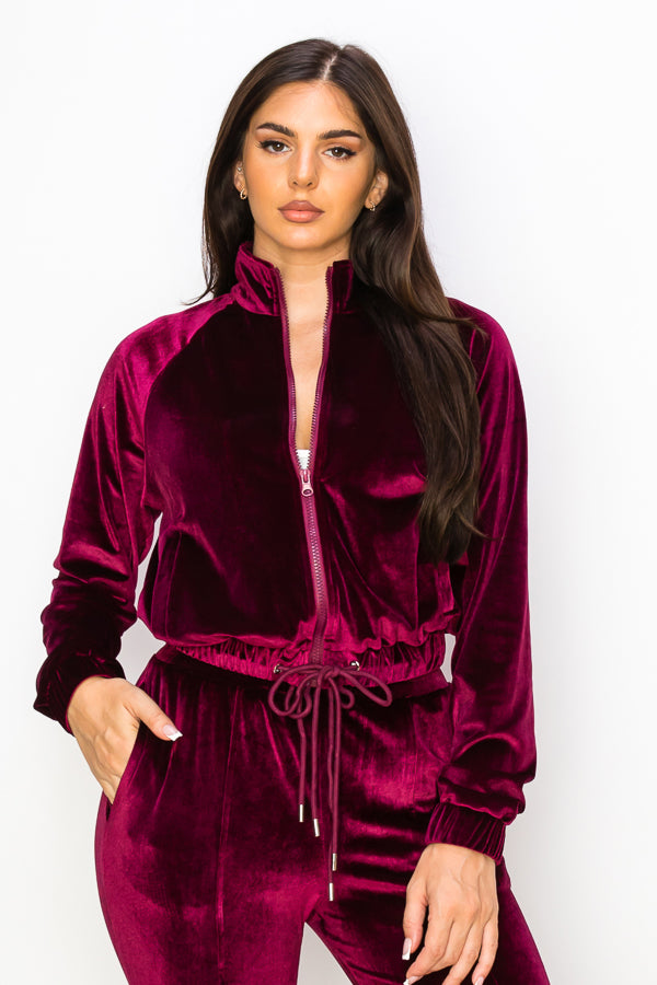 Velvet Two Piece Track Suit
