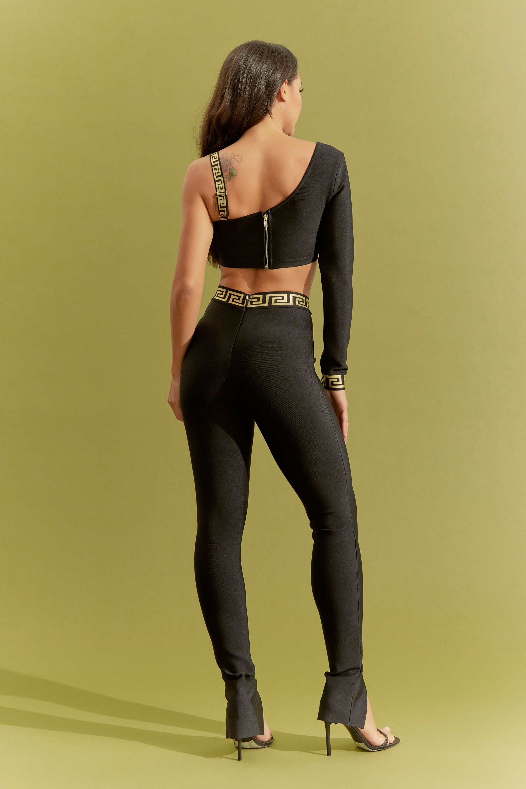 Bandage One Shoulder Bodycon Set