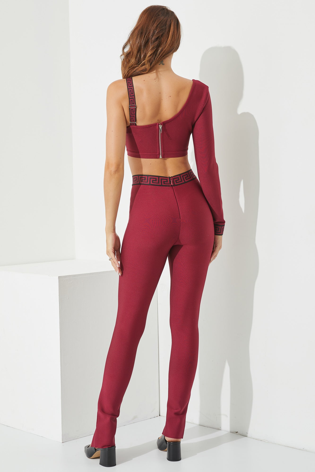 Bandage One Shoulder Bodycon Set
