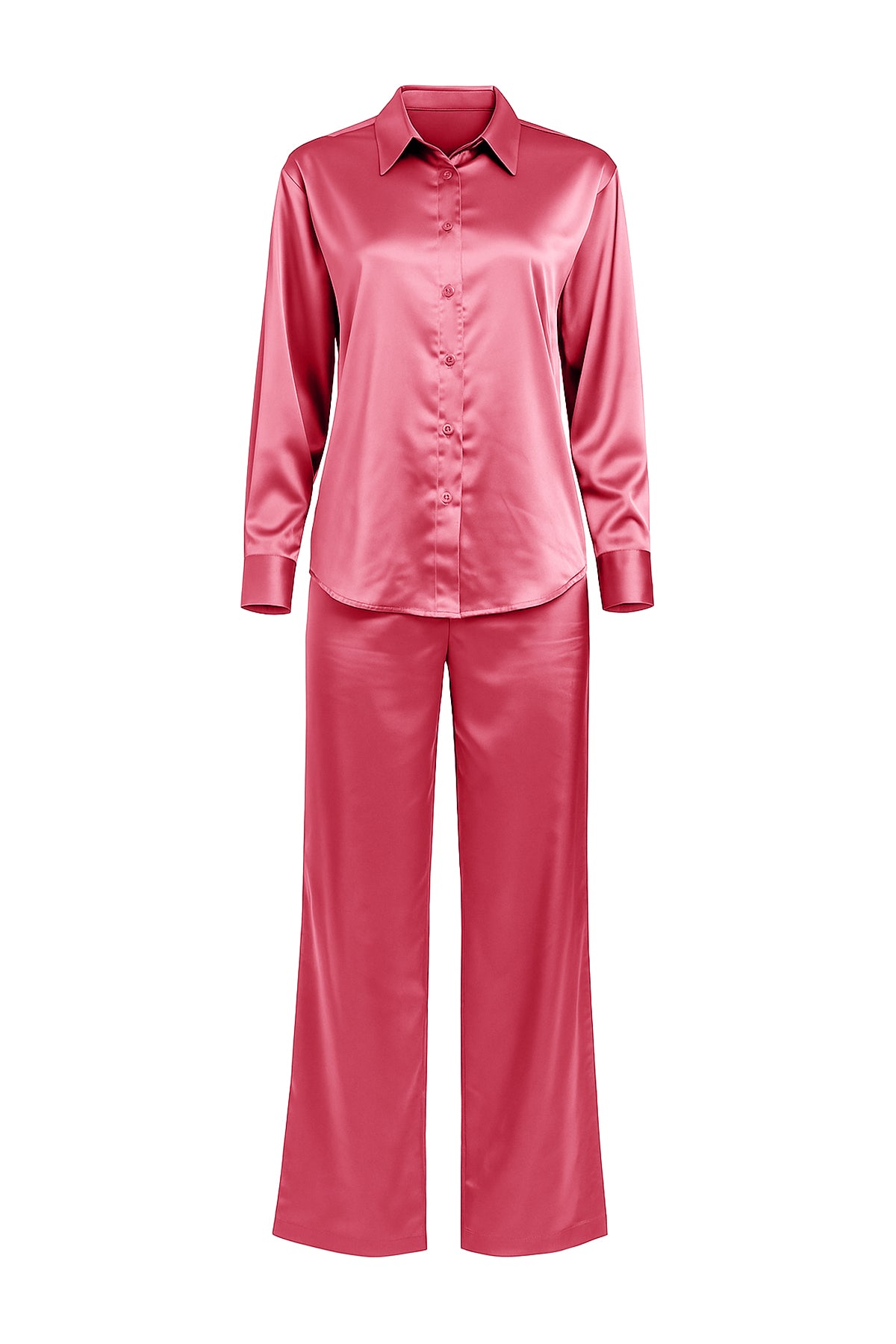 Conjunto metálico de camisa y pantalones