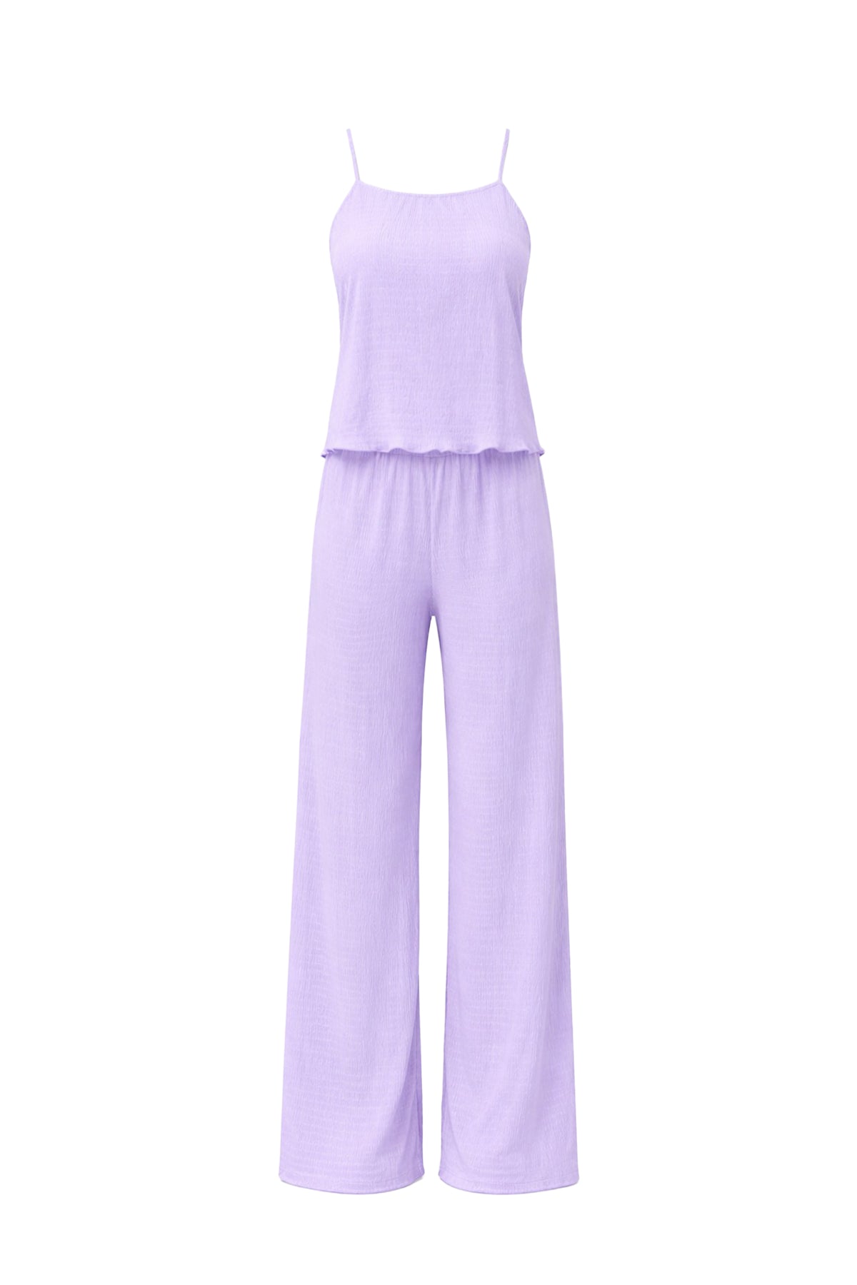 Textured Knit Cami Crop Top and Pants Set