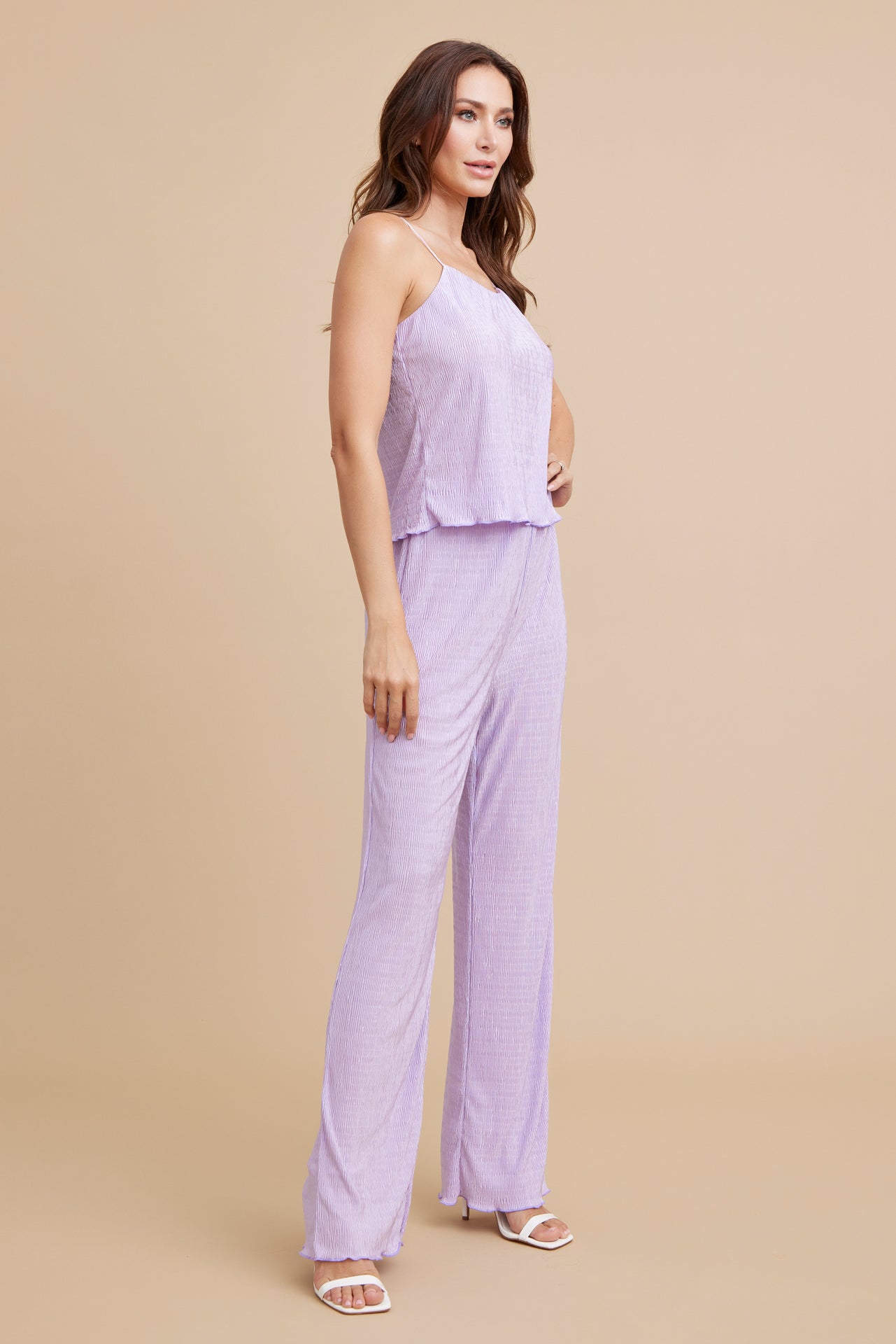Textured Knit Cami Crop Top and Pants Set