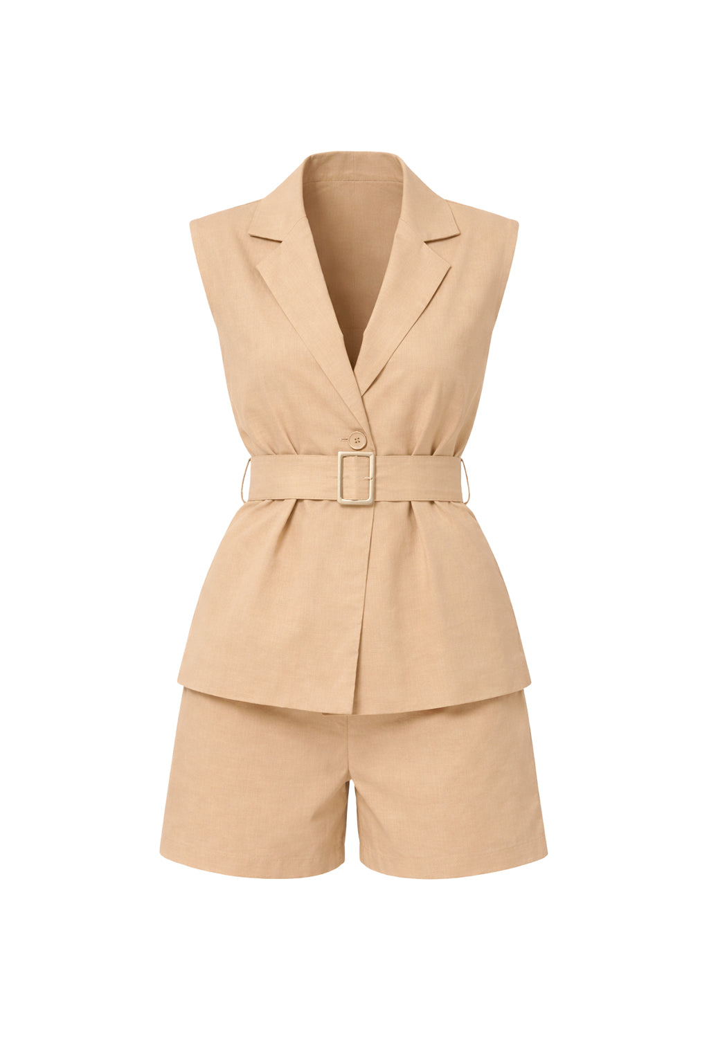 Linen Top & Shorts Set