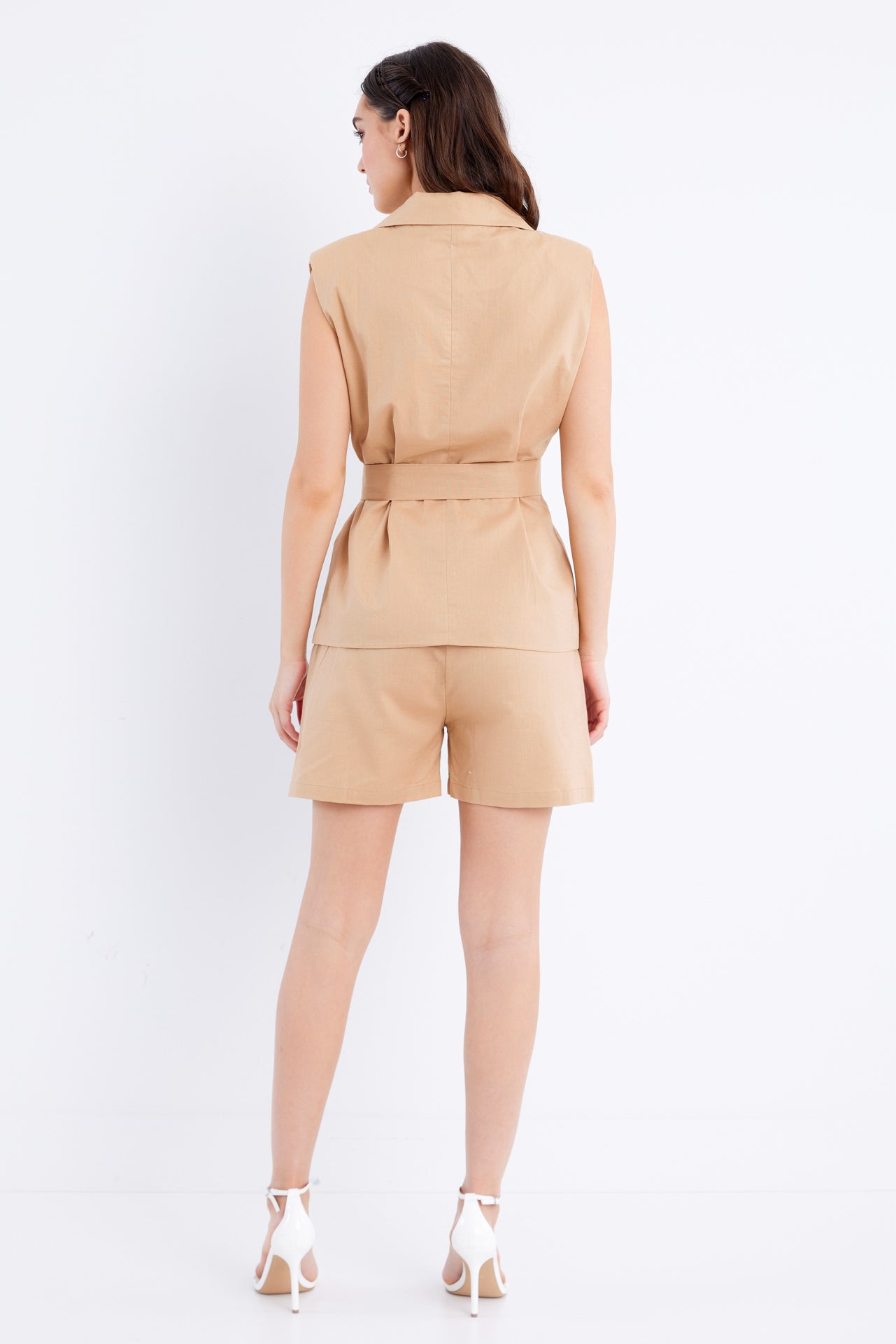 Linen Top & Shorts Set