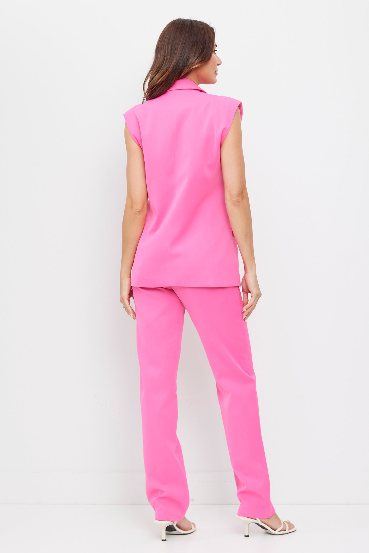 Sleeveless Blazer and Pants Set