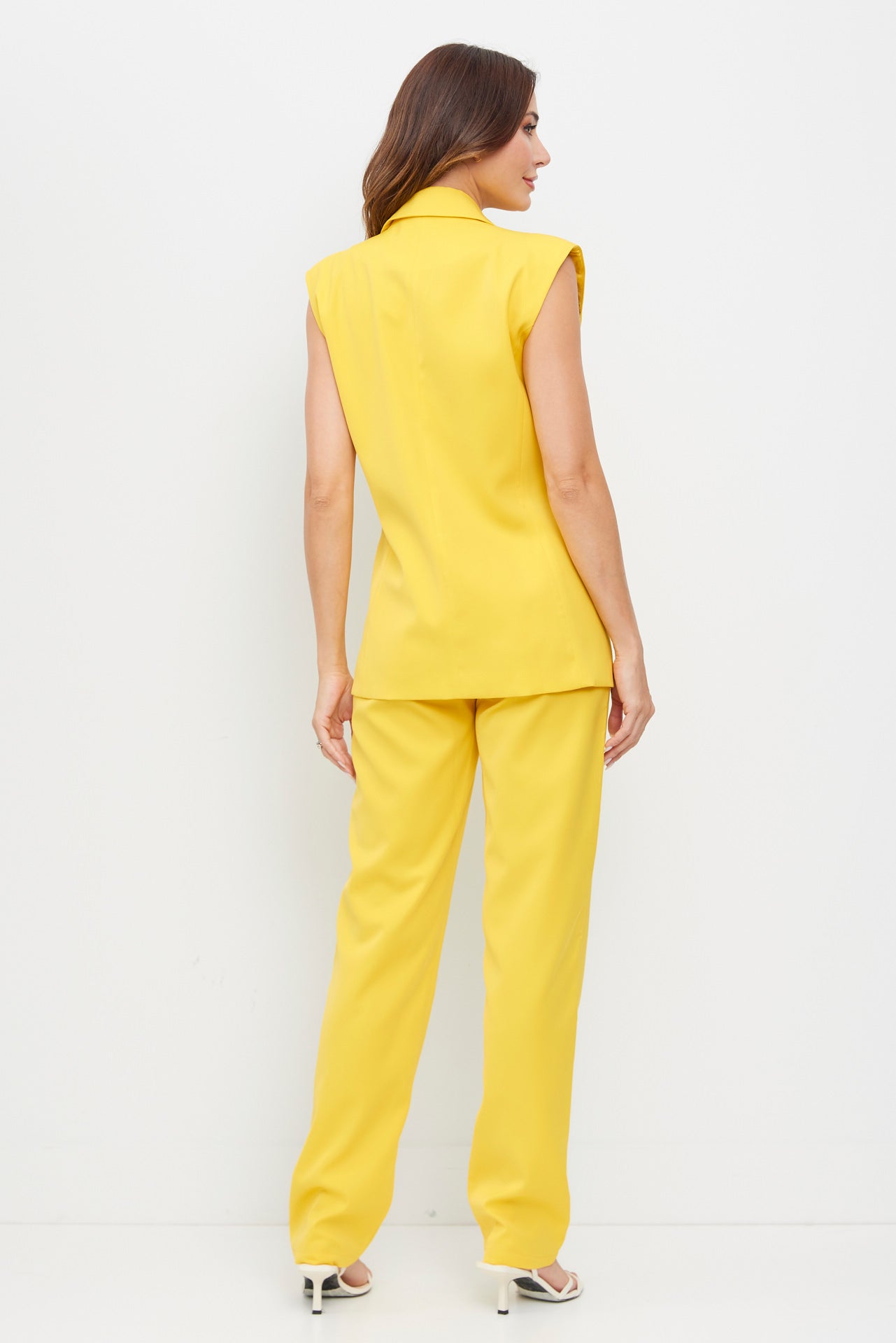 Sleeveless Blazer and Pants Set