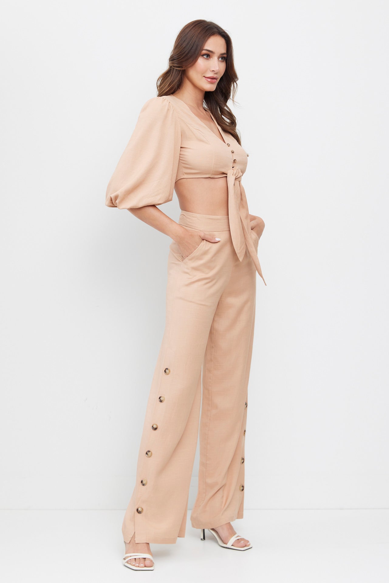 Puff Sleeve Top and Pant Set