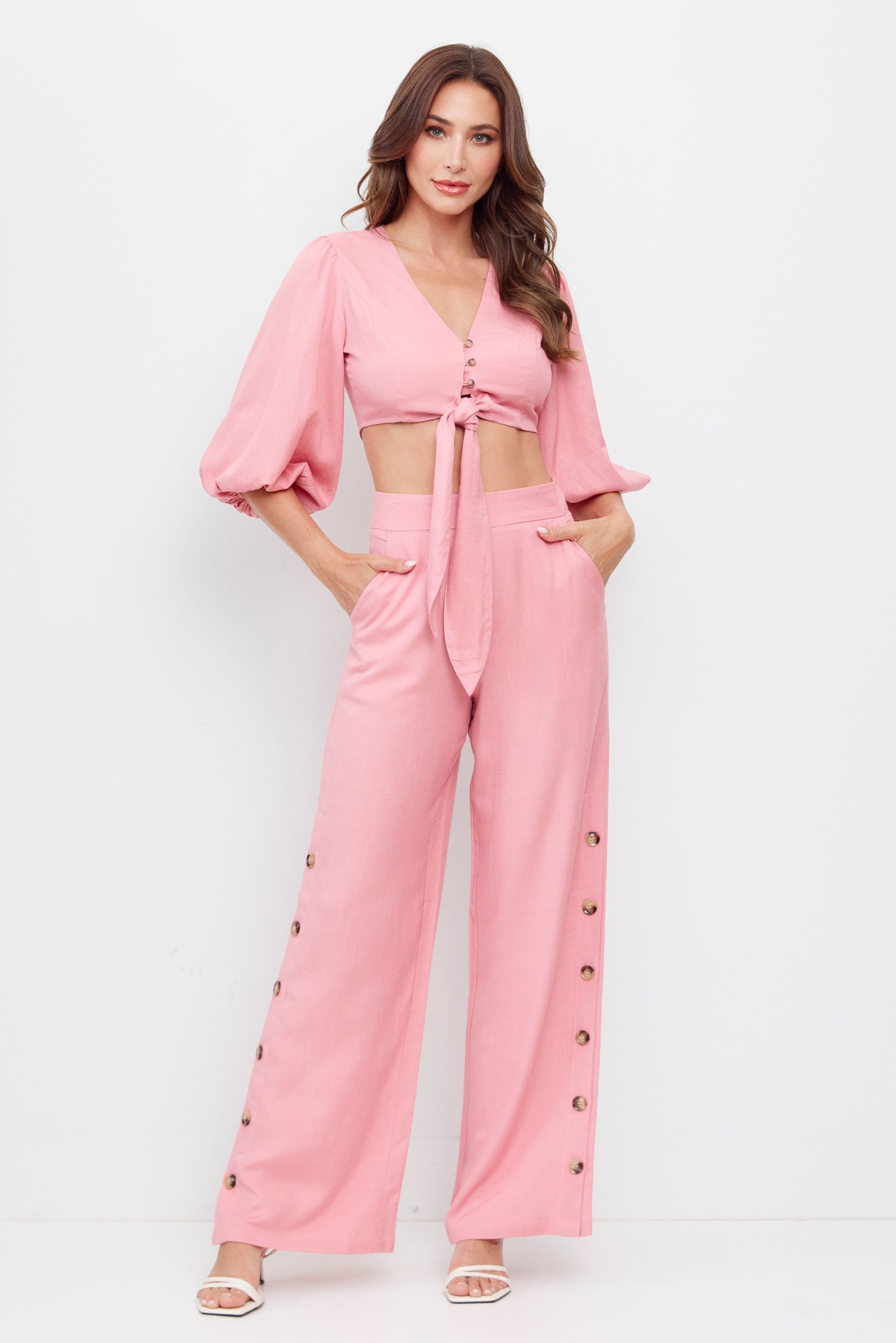 Puff Sleeve Top and Pant Set