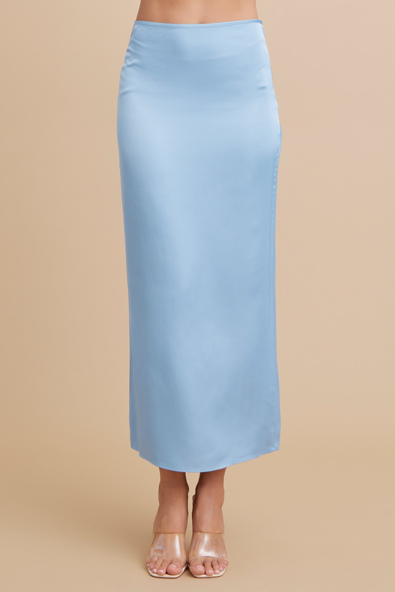 Button Down Crop Top and Midi Skirt Set