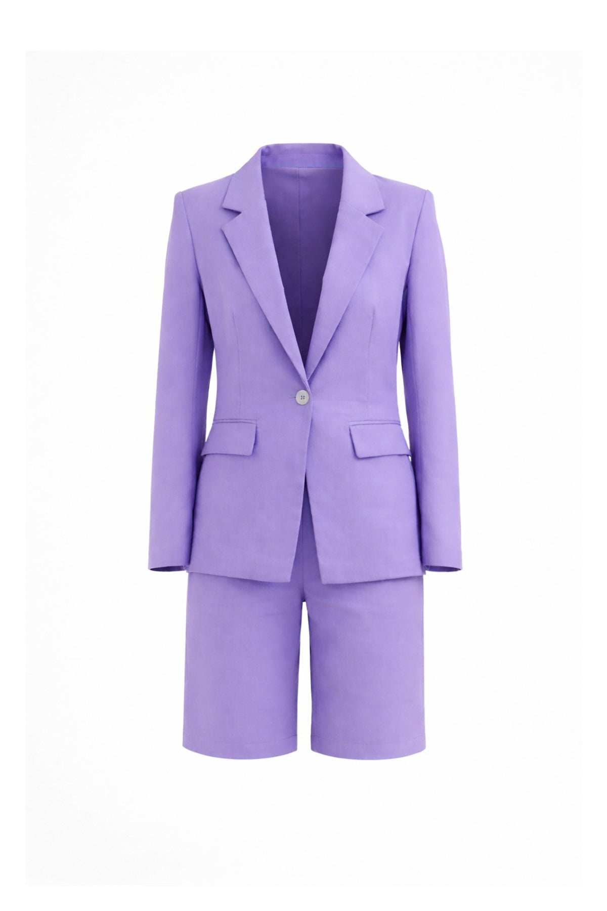 Woven Blazer and Shorts Set