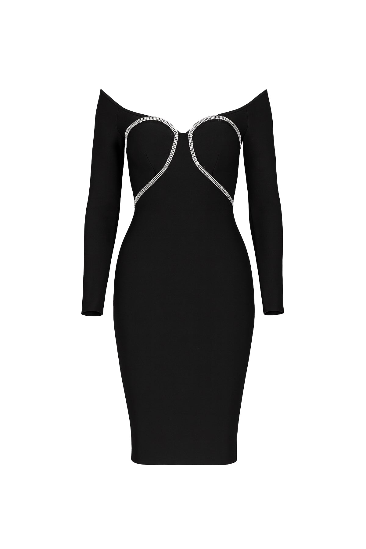 Off Shoulder Embellished Mini Dress